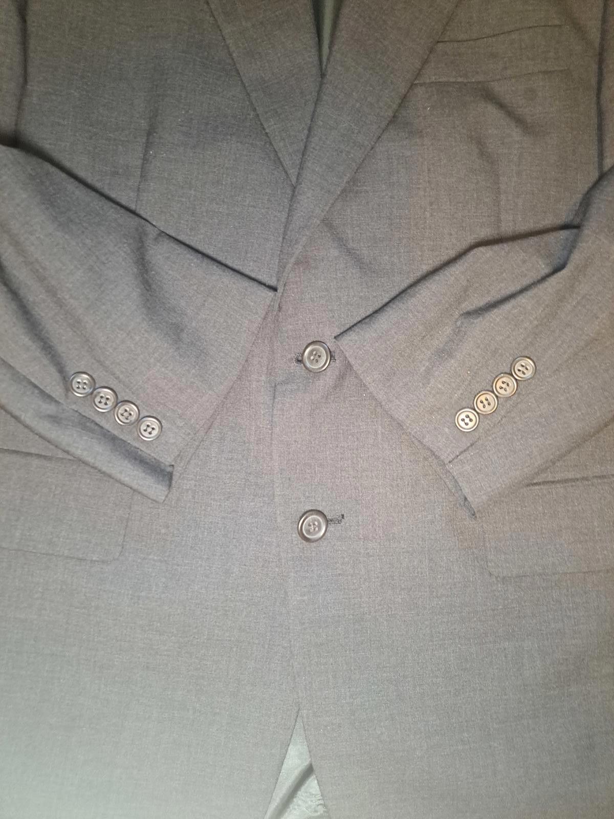 Jos. A. Bank Jos A Bank 2 Piece Suit Mens 42R 30x29 Gray 100% Virgin Wool Size 42R - 7 Thumbnail
