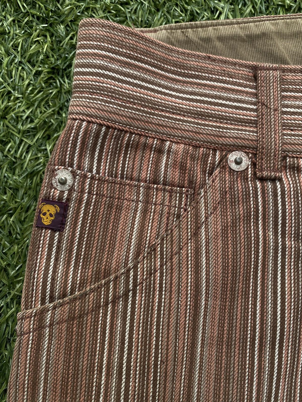 291295=Homme Vintage 291295=Homme Striped Flared Jeans Size US 35 - 10 Thumbnail