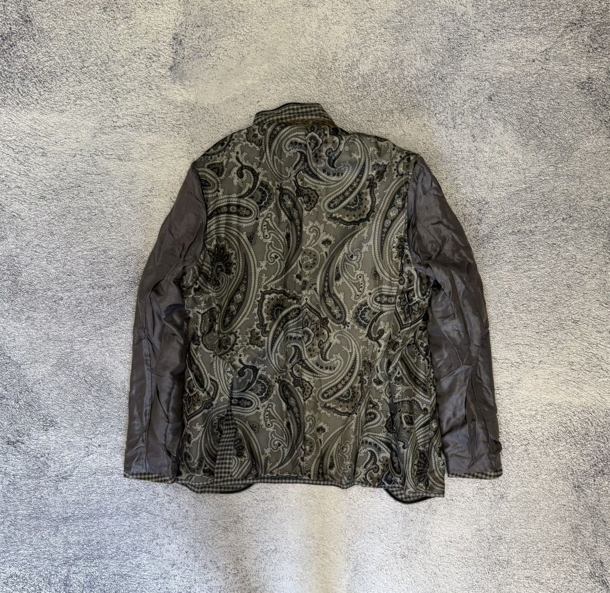 Etro ETRO Blazer 50IT40US Check Jacket Cotton Silk Paisley Lining Size 40R - 16 Thumbnail