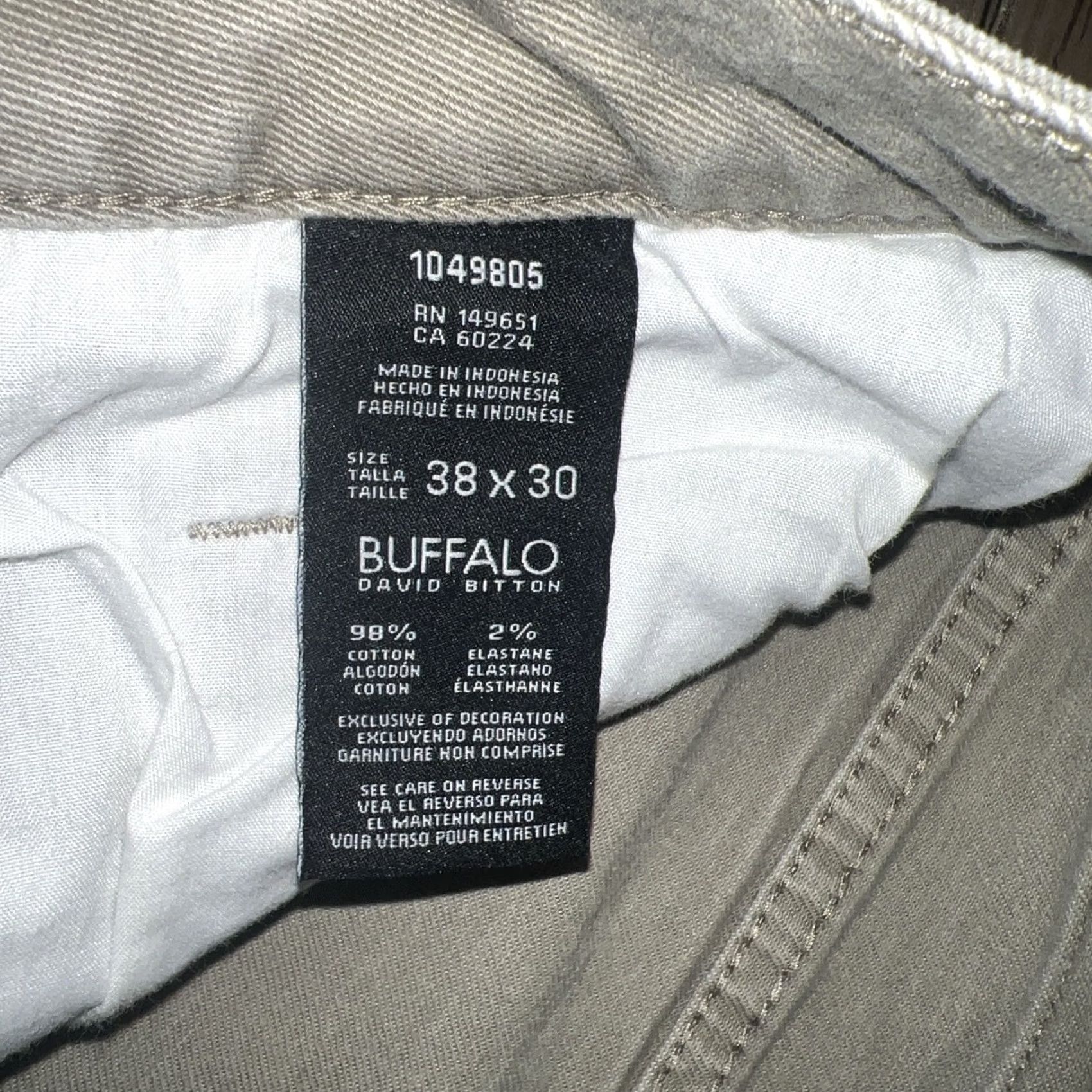 Buffalo David Bitton Buffalo by David Bitton Beige Pants Mens Size 38x30 Chino Regular Beige Mens Size US 38 / EU 54 - 5 Thumbnail