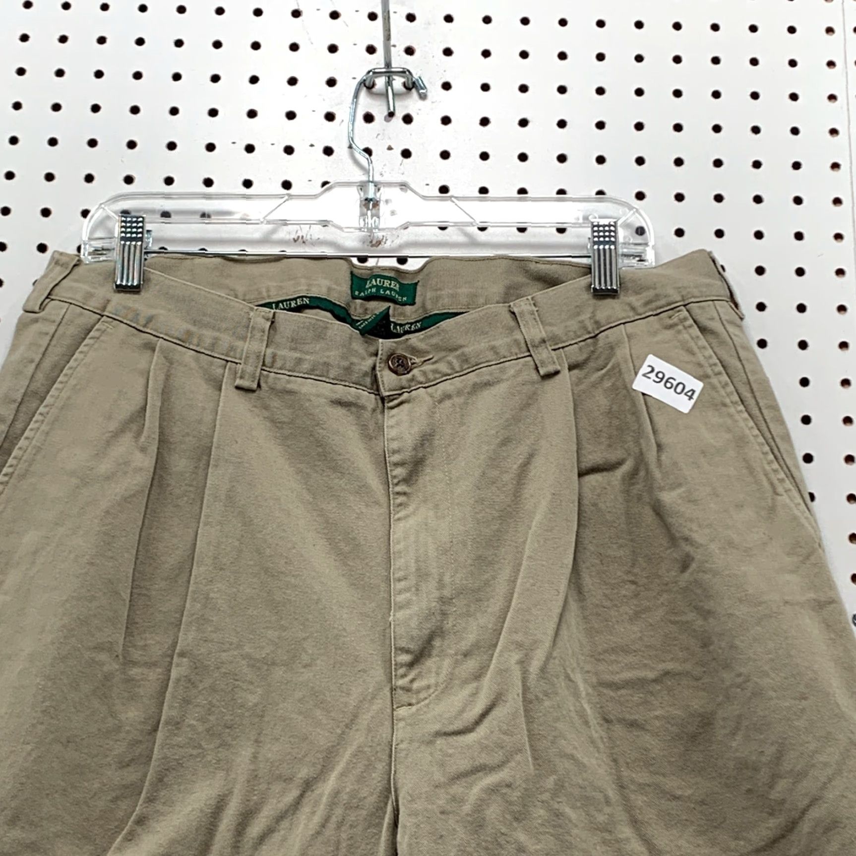 Ralph Lauren VINTAGE Lauren Ralph Lauren Pleated Chino Pants Mens 35x29.5 Beige Casual Size US 35 - 4 Thumbnail