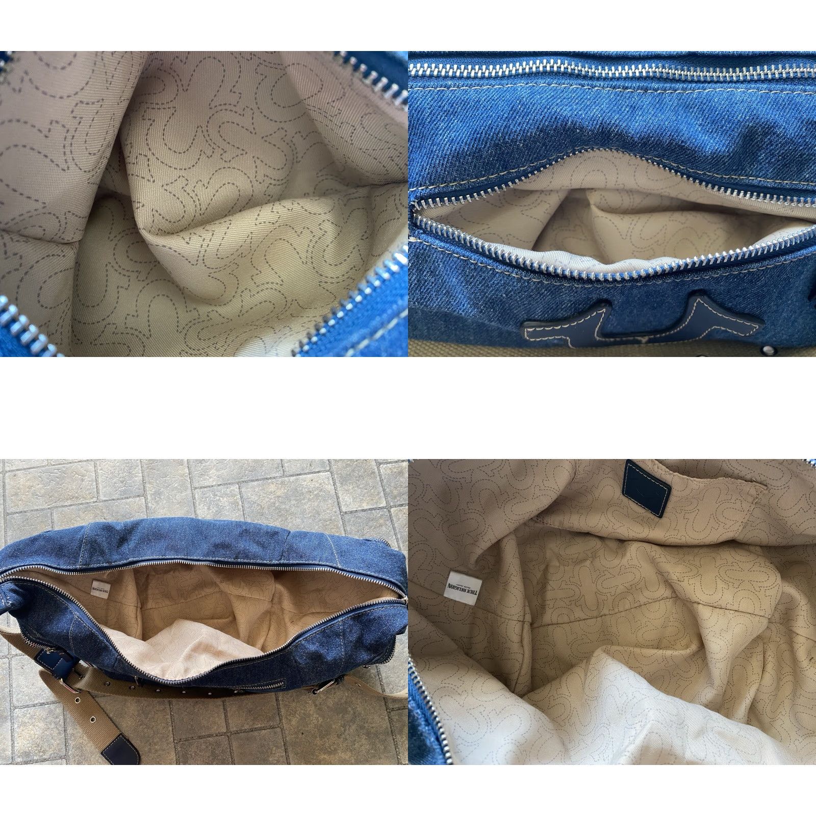 True Religion True Religion Slouchy Hobo Purse Bag Women’s Bag Women’s Blue Exterior Cotton Polyester Vintage? Size ONE SIZE - 8 Thumbnail
