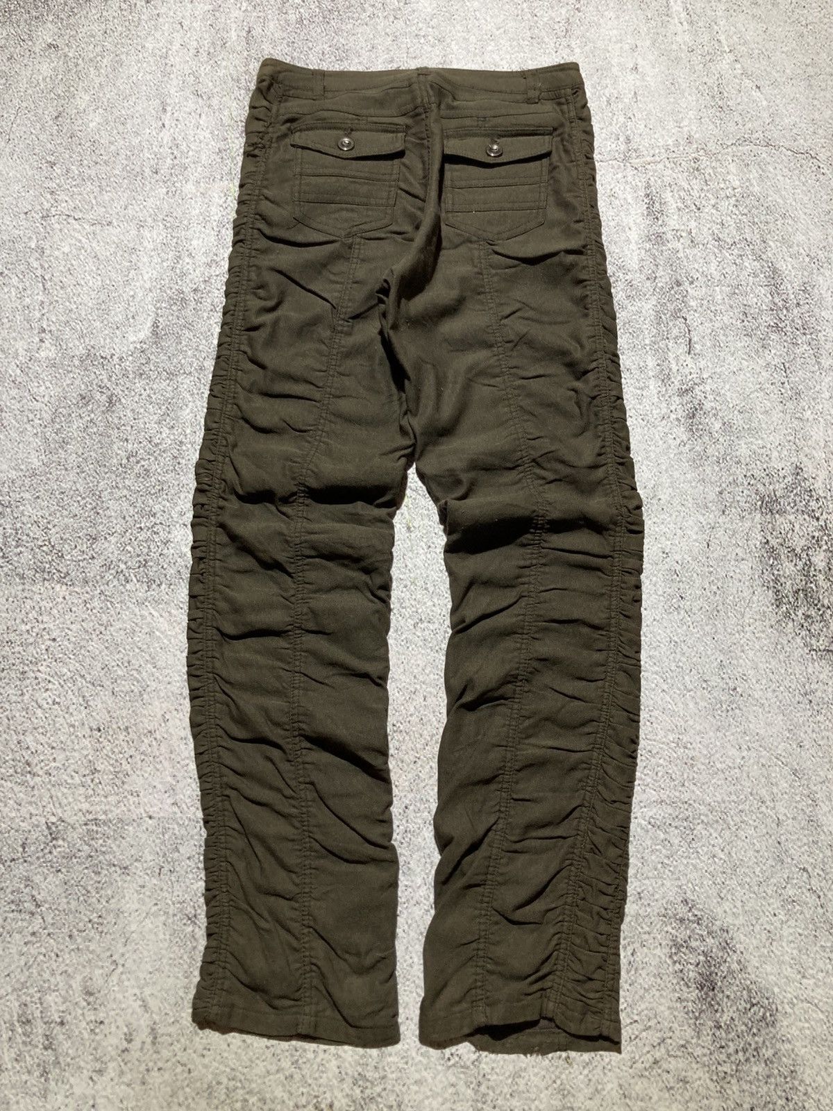 Japanese Brand 2000s Japanese Brand Ruched Pants Punk Lgb Style Green Army Size US 26 / EU 42 - 11 Thumbnail