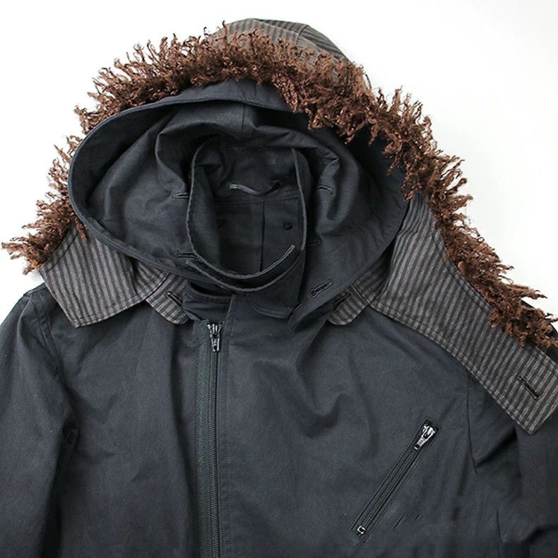 Yohji Yamamoto yohji yamamoto18aw main line look5 with double hat teddy co Size US S / EU 44-46 / 1 - 8 Thumbnail
