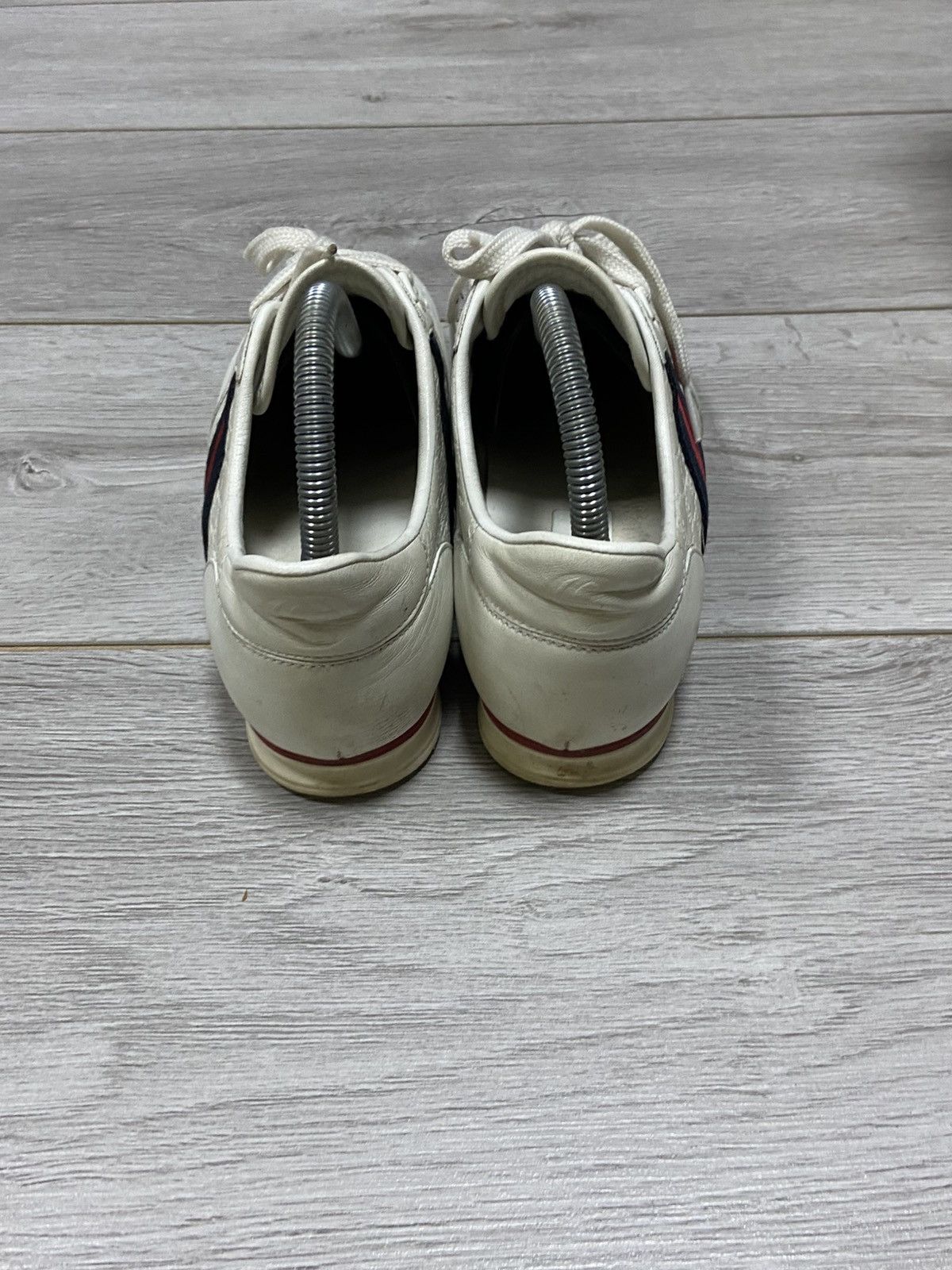 Gucci Gucci monogram GG leather sneakers ace green red Size US 8 / IT 38 - 6 Thumbnail