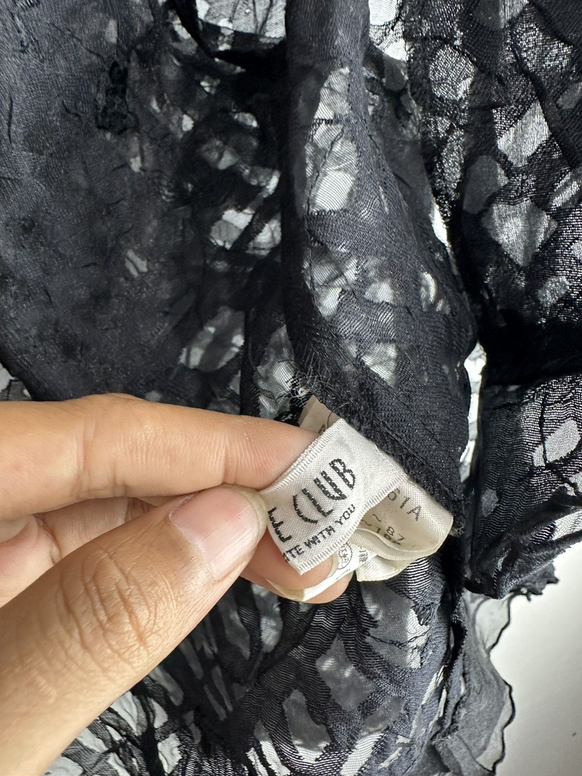 Beauty Beast RARE ROSASE CLUB TRANSPARENT SHIRT ISSEY MIYAKE YOHJI STYLE Size US M / EU 48-50 / 2 - 16 Thumbnail