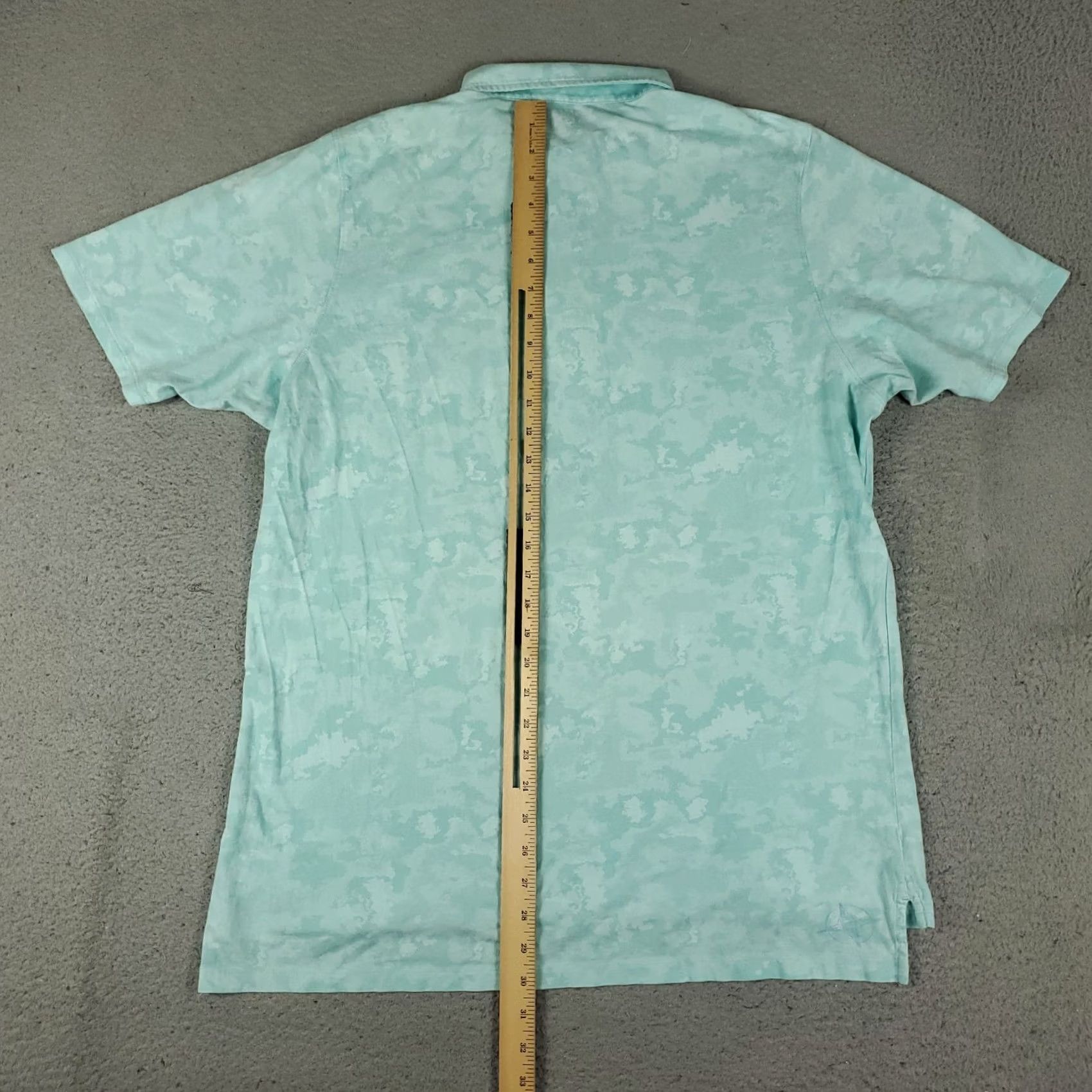 Vintage B Draddy Polo Shirt Mens L Turquoise Camouflage Cotton Blend Short Sleeve Polo Shirt Mens L Turquoise Camouflage Golf Casual Button Front Pockets Logo Size US L / EU 52-54 / 3 - 7 Thumbnail