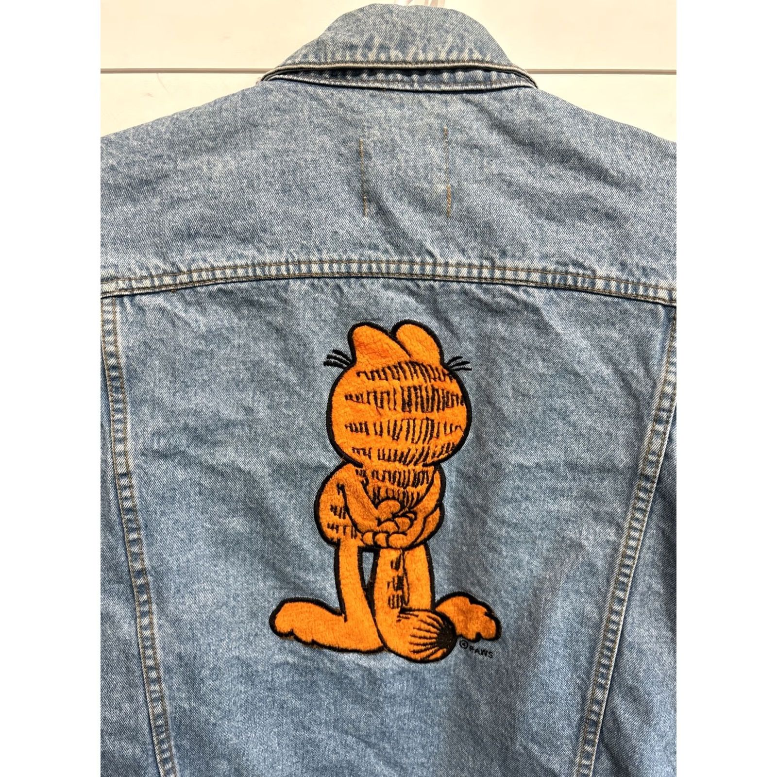 Vintage VINTAGE Garfield Prime Time Merchandise Denim Blue Jean Jacket Mens XL Bomber Jacket 90s Theme Size US 36 / EU 52 - 3 Thumbnail