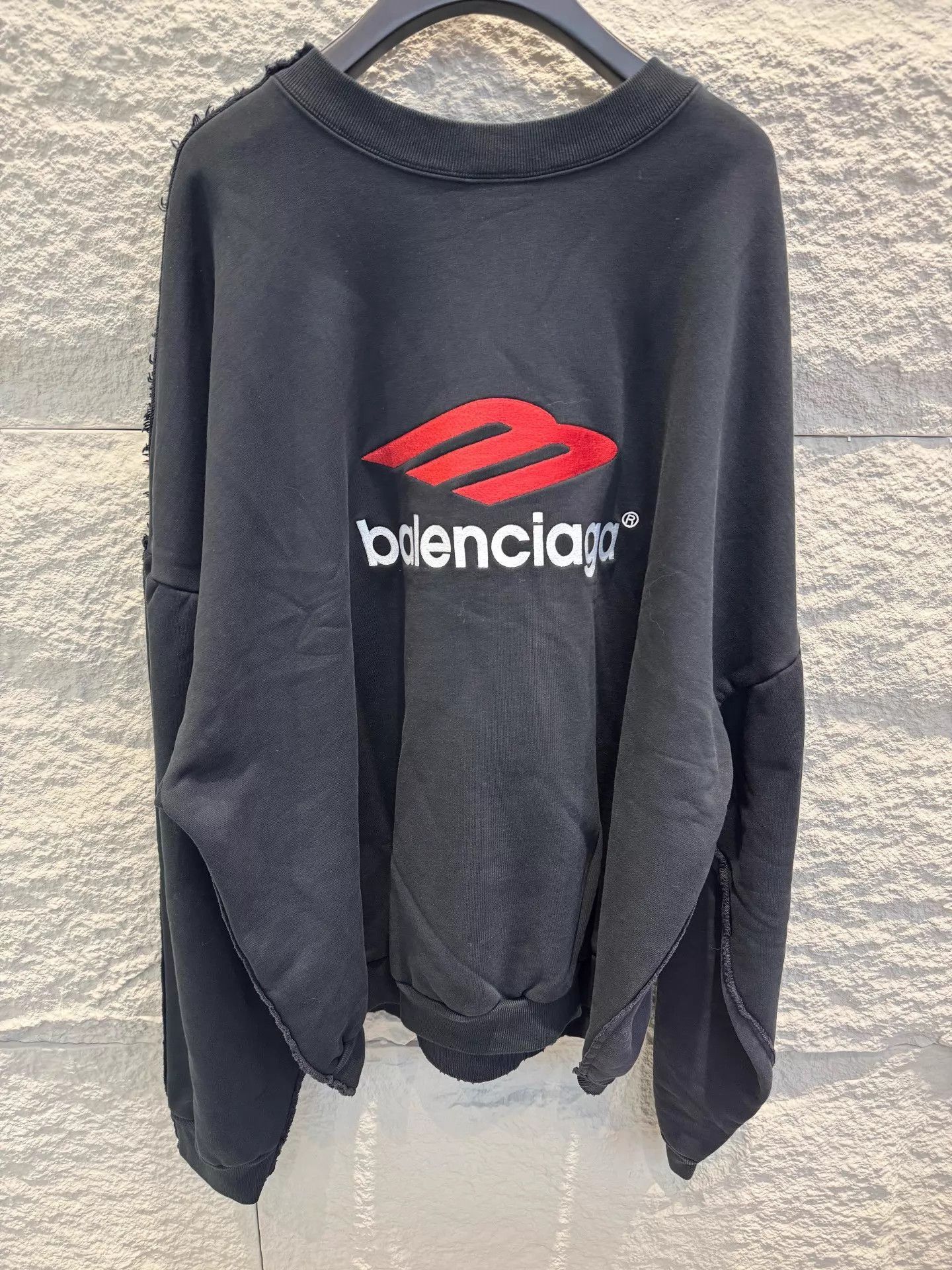 Balenciaga Black Graphic Back Long Sleeve Sweatshirt Size US M / EU 48-50 / 2 - 2 Thumbnail