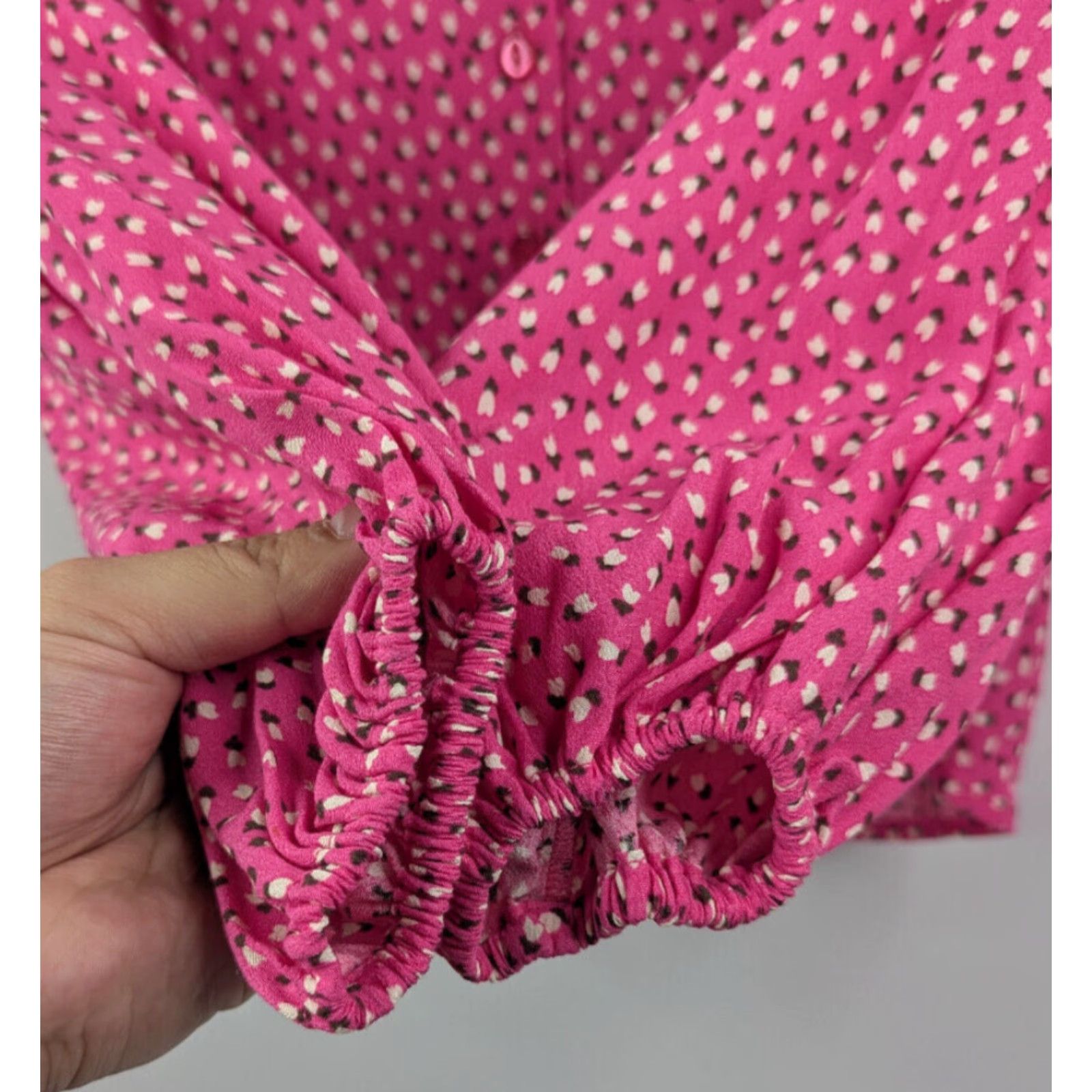 Rolla's Rolla's Roxanne Mini Tulips Blouse Square Neck Women's XS Pink Rayon Blouse Women's XS Pink Square Neck RolLa's Roxanne Mini Tulips Blouse Size XS / US 0-2 / IT 36-38 - 3 Thumbnail