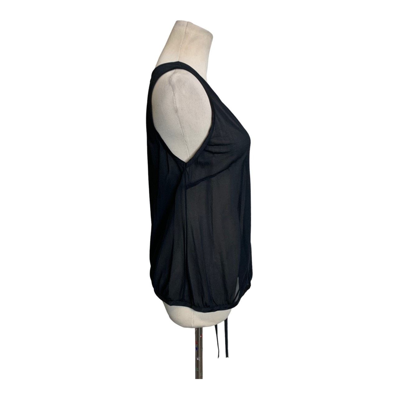 Versace Versace black v neck sleeveless sheer blouse size 44 -US 8 Size M / US 6-8 / IT 42-44 - 7 Thumbnail