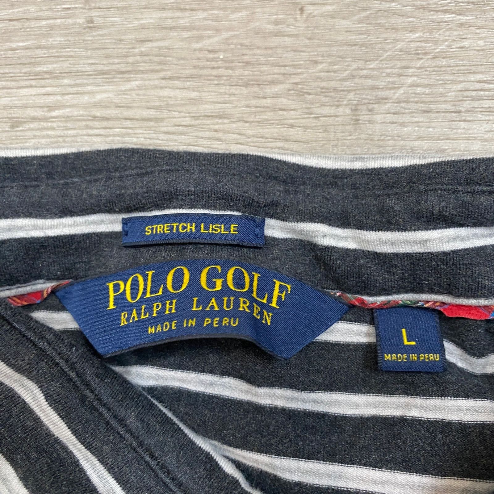 RLX Ralph Lauren Polo Golf Ralph Lauren Stretch Lisle Stripe Polo Shirt Large Size US L / EU 52-54 / 3 - 4 Thumbnail