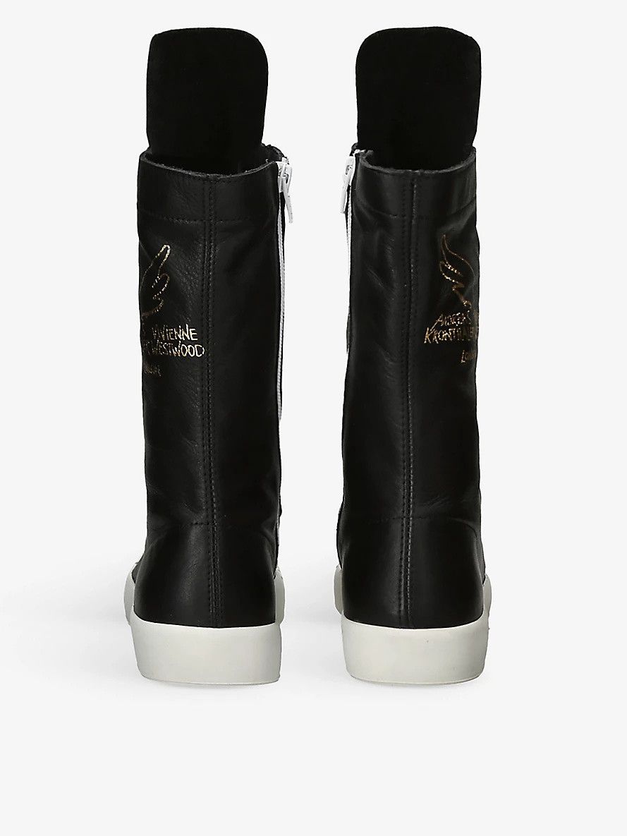 Vivienne Westwood o1f1d3z0525 Boxing Leather Tall Boots in Black Size US 10 / EU 43 - 3 Thumbnail