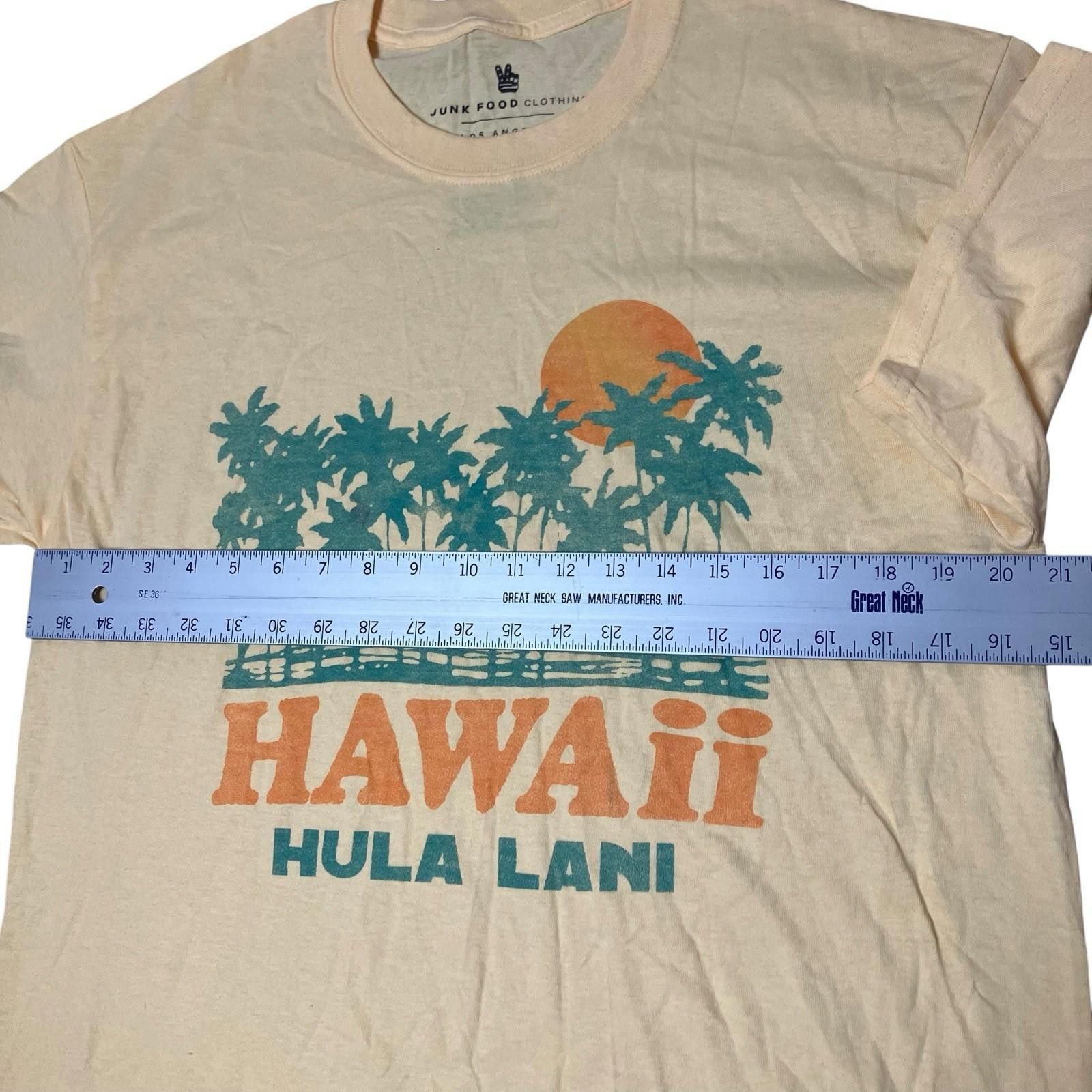 Junk Food Junk Food T-Shirt Mens M Yellow Hawaii Tropical Hula Palm Size US M / EU 48-50 / 2 - 5 Thumbnail