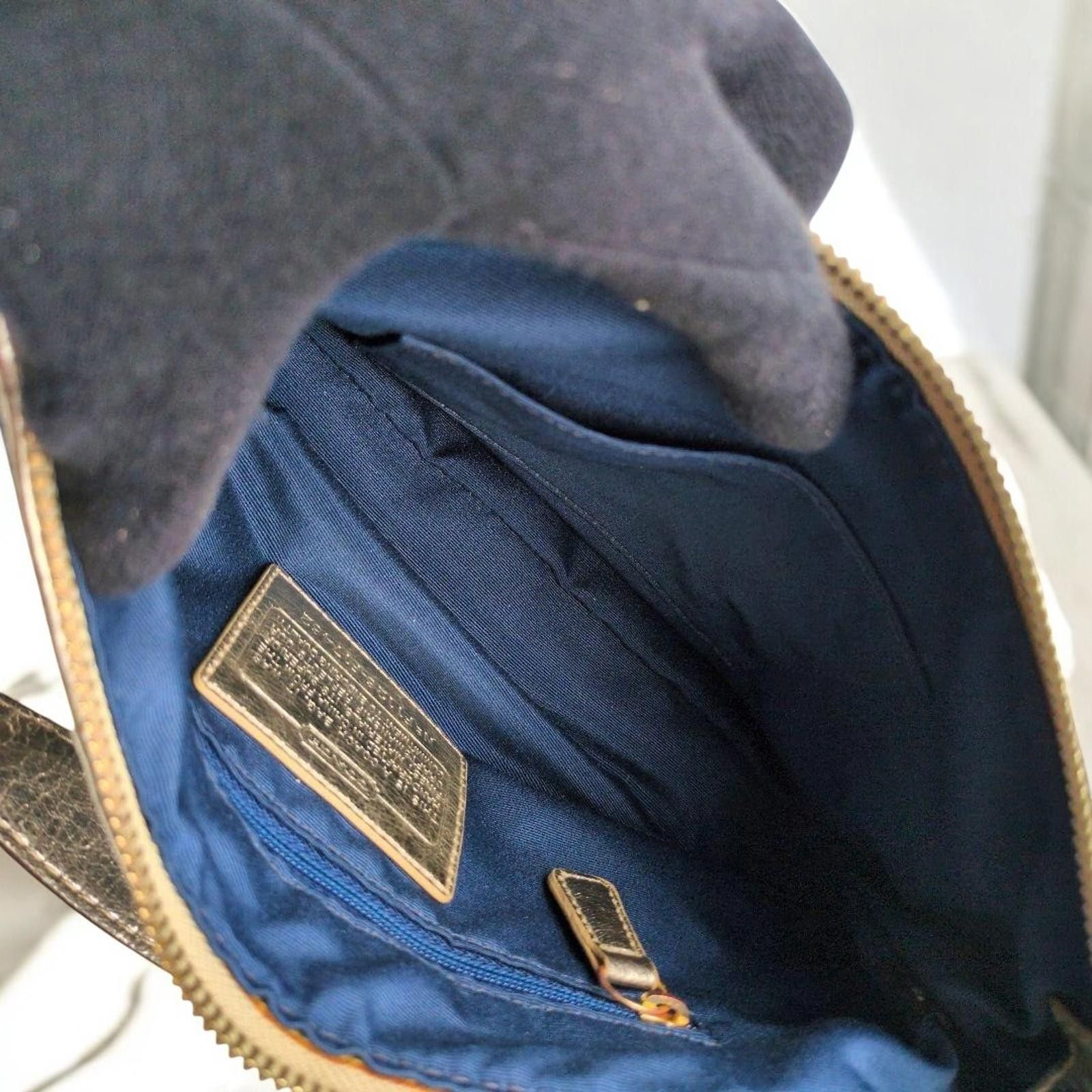Coach Coach - Navy Blue Script Heart Charm Shoulder Bag Size ONE SIZE - 7 Thumbnail