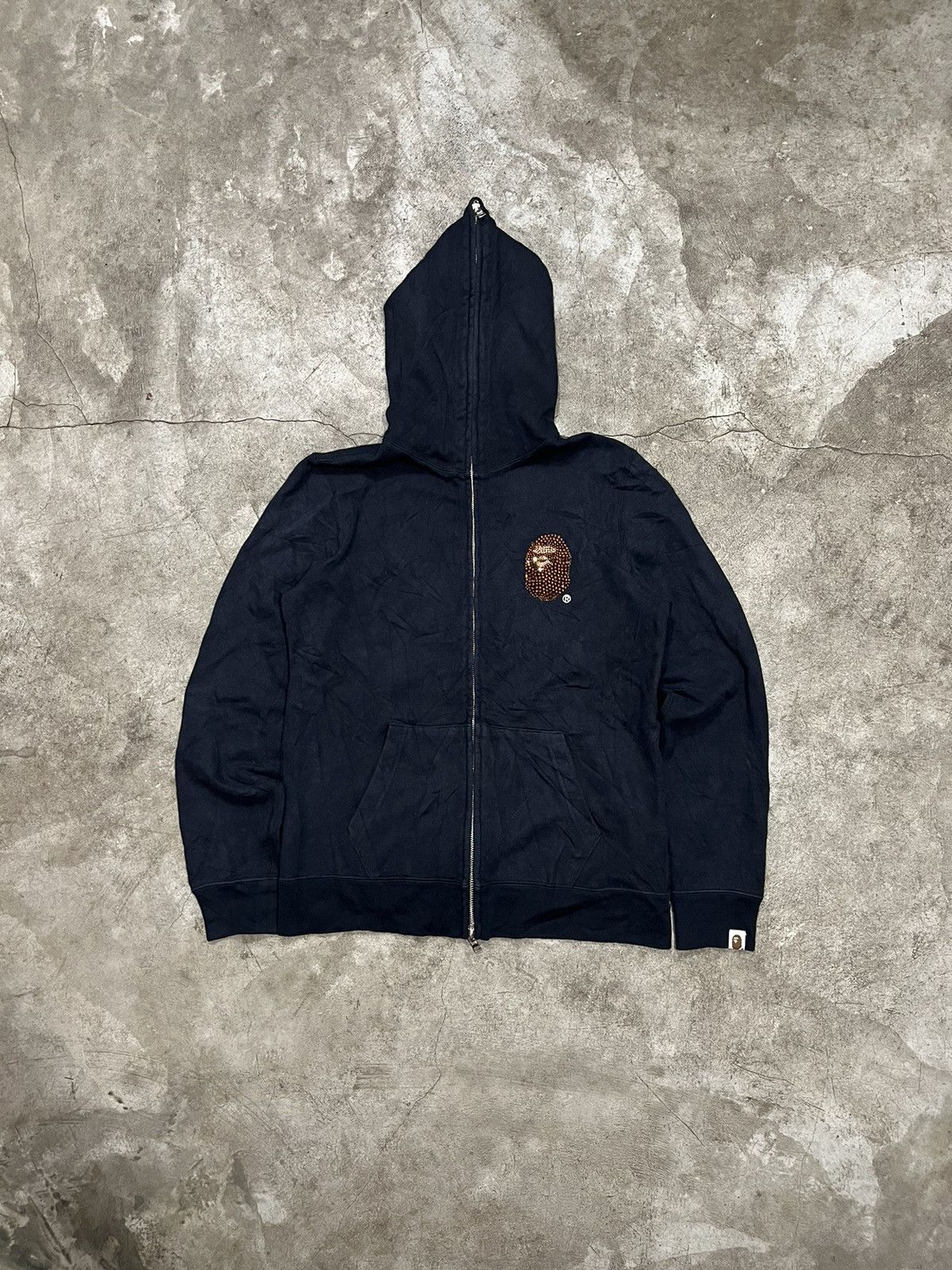 Bape × Nigo Vintage Bape Head Swarovski Logo Full Zip Hoodie Size S / US 4 / IT 40 - 1 Thumbnail