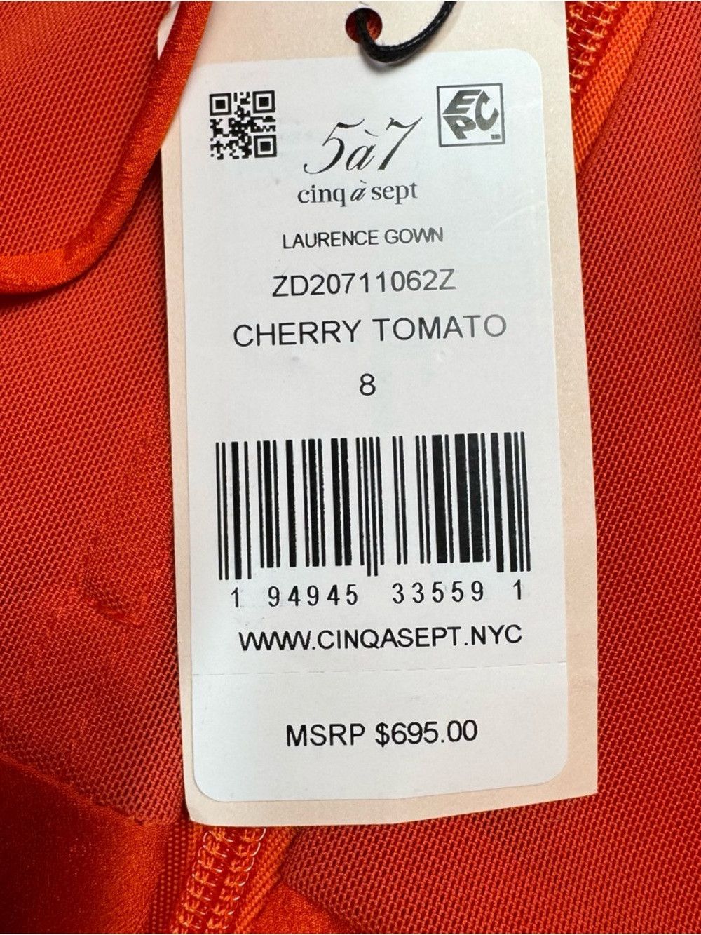 Cinq a Sept NWT New $695 Cinq à Sept Laurence Slit Gown Dress In Cherry Size M / US 6-8 / IT 42-44 - 7 Thumbnail