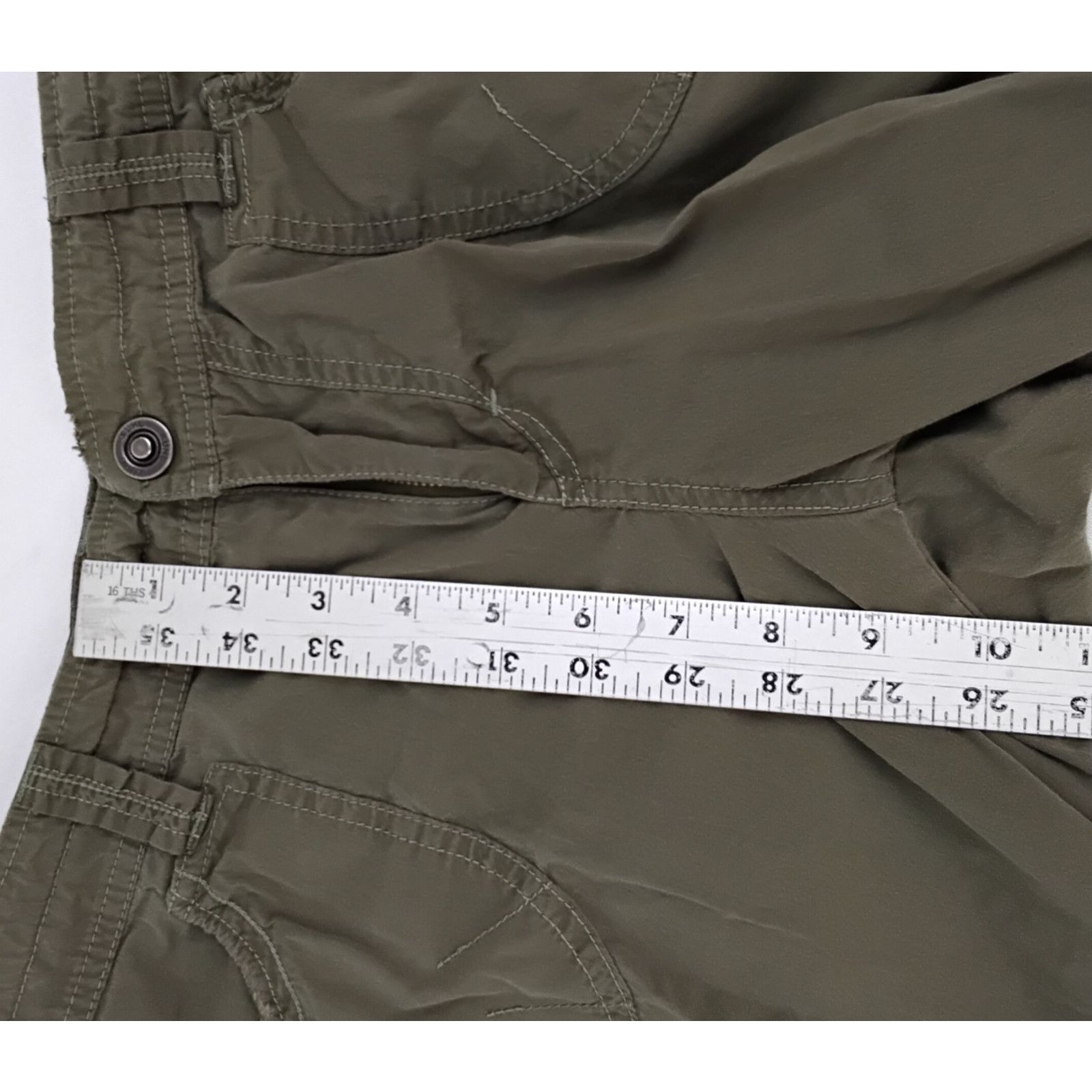Kuhl Kuhl Hiking Pants Women's 10 (31x31) Army Green Rouching Size 32" / US 10 / IT 46 - 13 Thumbnail