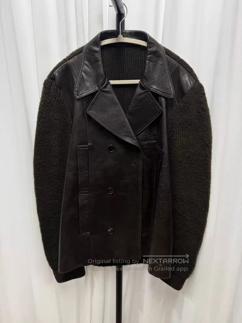 Number (N)ine Number (N)ine Leather Patched Suit Jacket Size US L / EU 52-54 / 3 - 1 Thumbnail