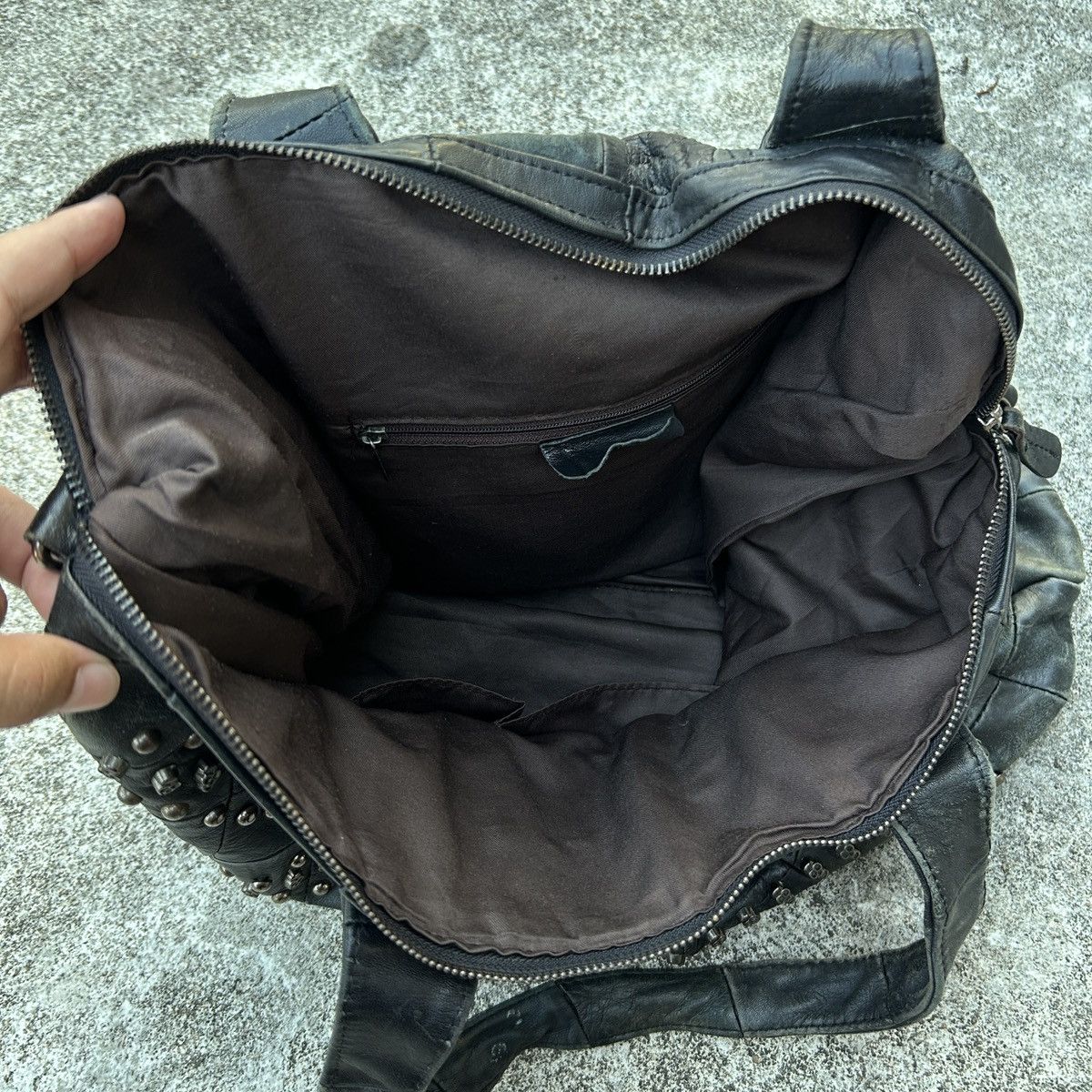 If Six Was Nine Vintage leather Bag Skull feel like chrome Size ONE SIZE - 15 Thumbnail