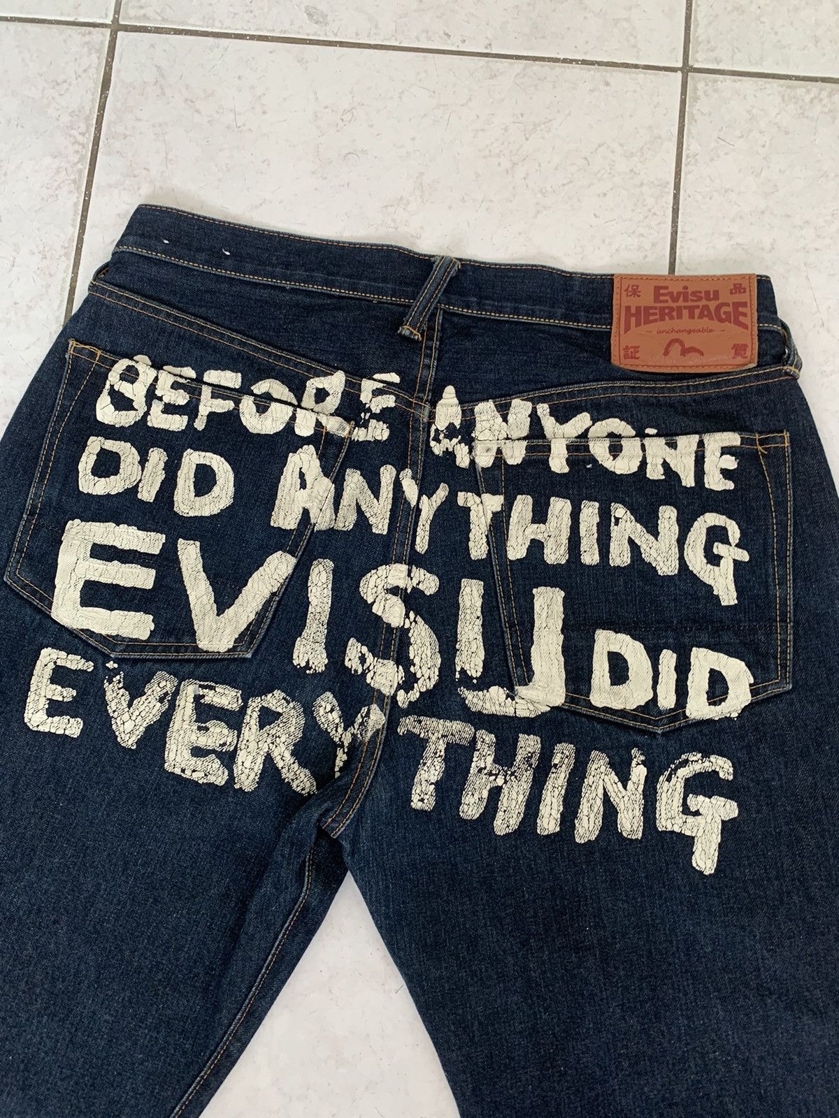Evisu × Japanese Brand × Vintage OG Evisu Big Logo Selvedge Denim Pants 🔥 Size US 34 / EU 50 - 2 Thumbnail
