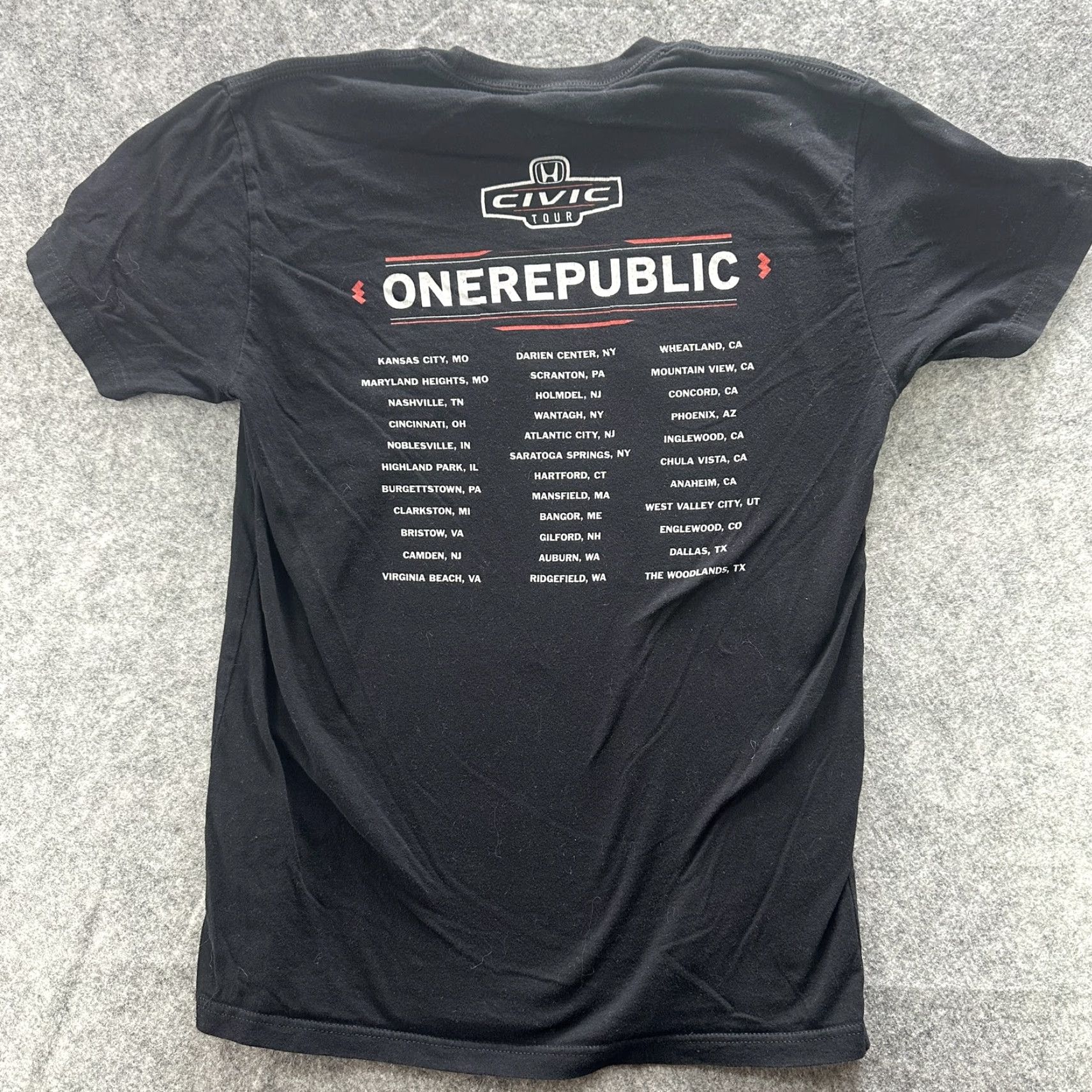 Next Level Next Level Shirt Small Black OneRepublic Civic Tour Band Concert Tee 2010s Mens Size US S / EU 44-46 / 1 - 5 Thumbnail