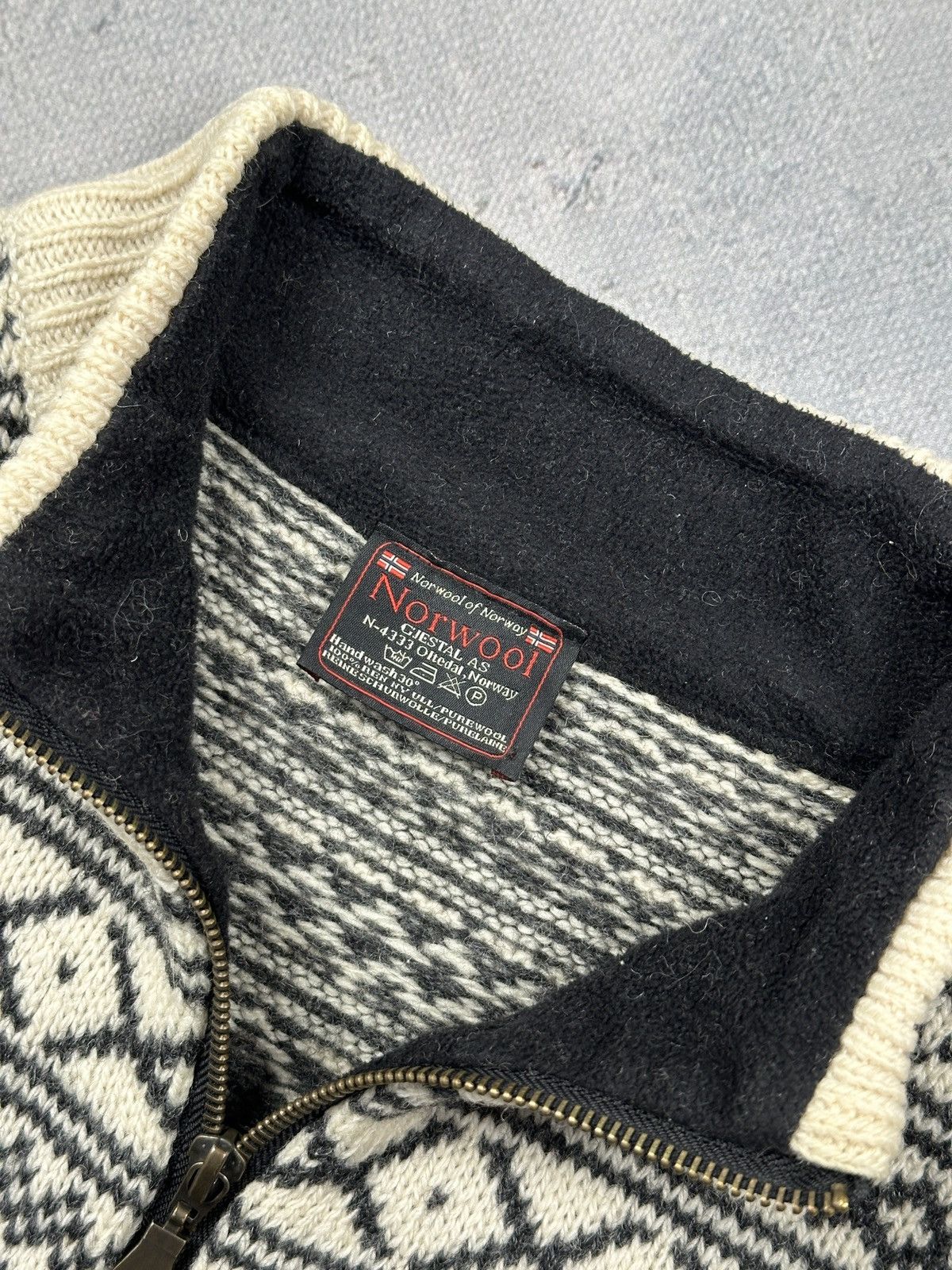 Norwool Norwool Norwegian Fair Isle Wool Half Zip Sweater Size US M / EU 48-50 / 2 - 14 Thumbnail