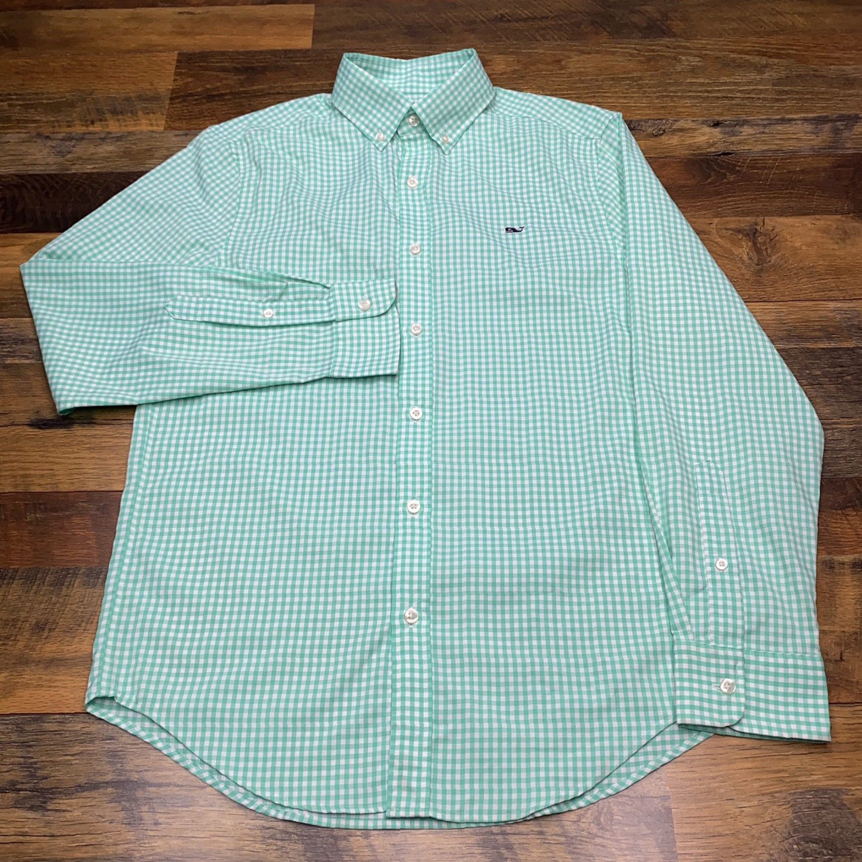 Vineyard Vines Vineyard Vines Whale Shirt Mens Slim Button-Up Check Green Adult Small Size US S / EU 44-46 / 1 - 2 Thumbnail