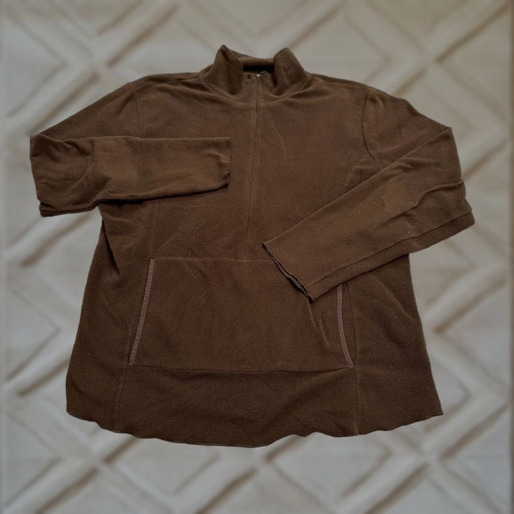 Cutter & Buck Cutter & Buck Lightweight 1/2 Zip Fleece Jacket Womens Large Brown Outdoor Regular Jacket Women L Brown All Seasons Pockets” Size L / US 10 / IT 46 - 1 Thumbnail