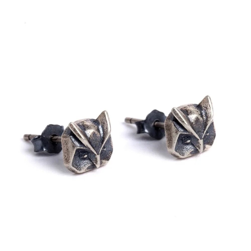 Jewelry Owl Bird Stud Earrings 925 Sterling Silver Ear Gift Size ONE SIZE - 1 Thumbnail