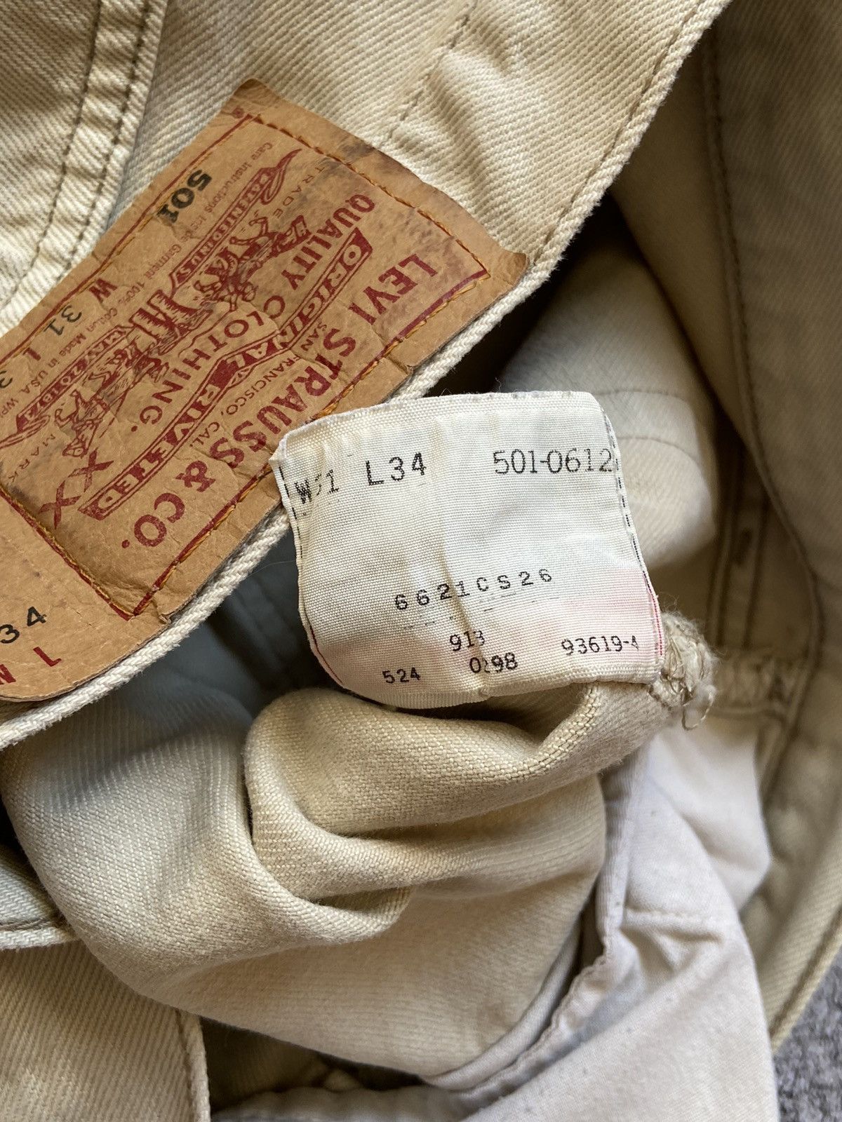 Levi's × Vintage Levi’s Distressed Vintage Denim Pants Made In USA Dirty Faded Size US 32 / EU 48 - 17 Thumbnail