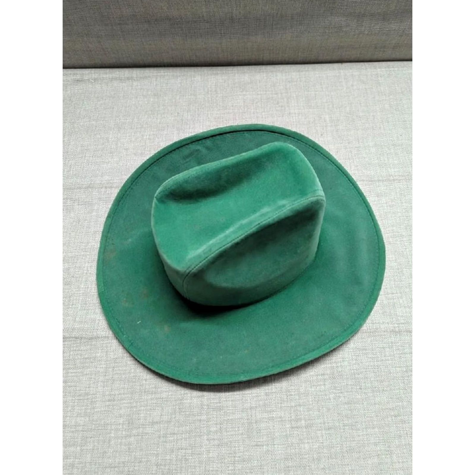 Velvet VINTAGE ADJ cowboy hat Shirt Adult Men 7 1/4 velvet grey green western hat Mens Size ONE SIZE - 2 Thumbnail