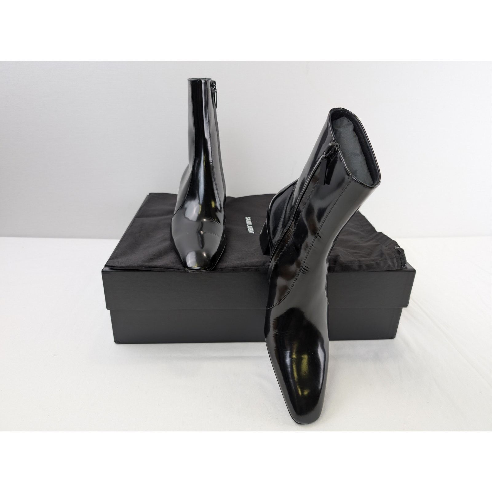 Saint Laurent Paris o1rshd1 XIV 70 Zipped Boots in Black Size US 8 / EU 41 - 18 Thumbnail