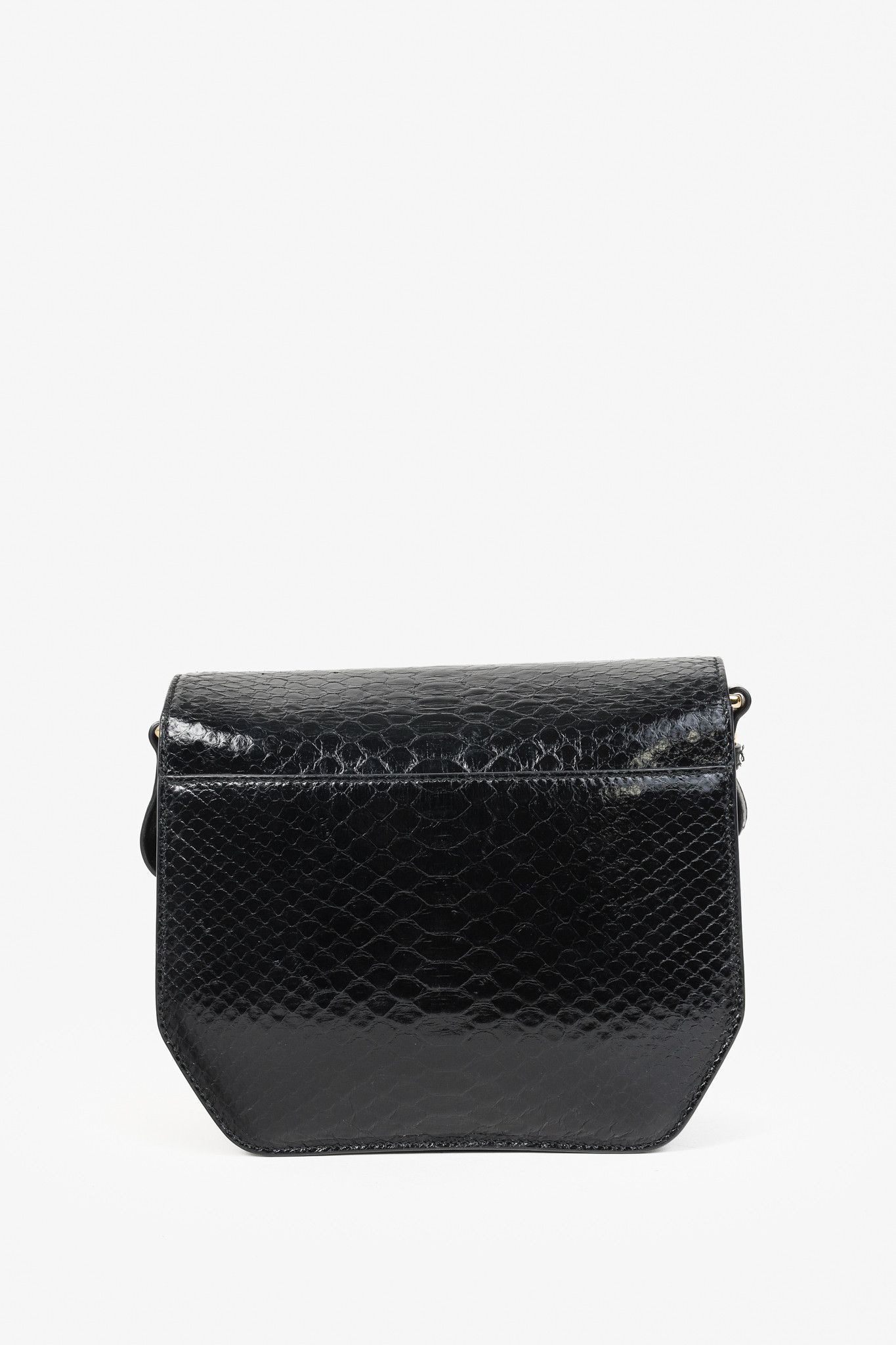 Salvatore Ferragamo Salvatore Ferragamo Python, Black White Saddle Bag Size ONE SIZE - 4 Thumbnail