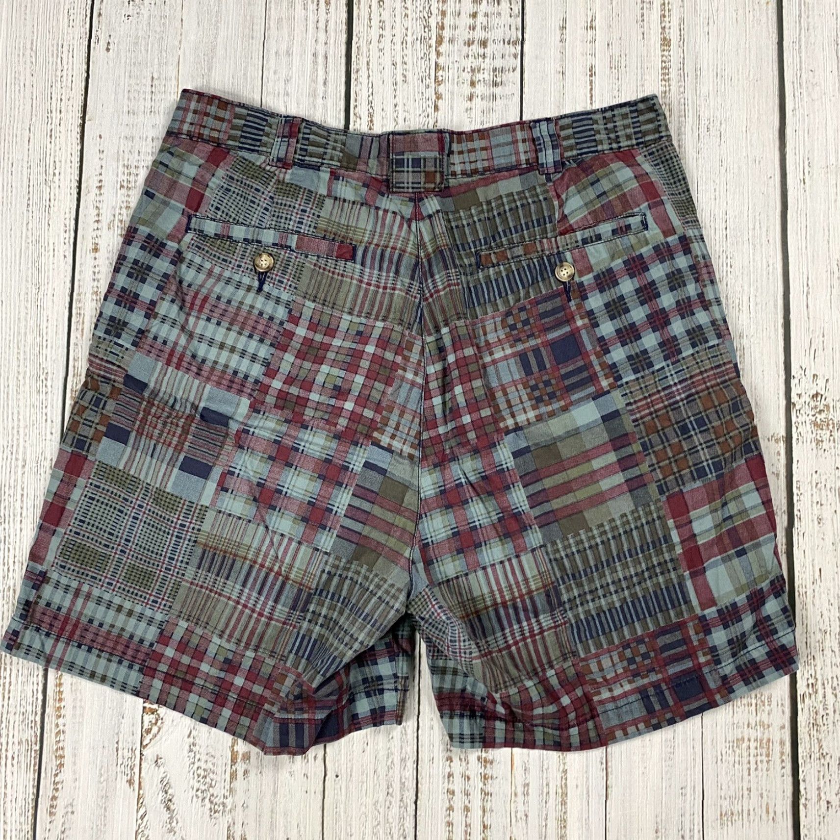 Gant VINTAGE GANT SALTY DOG MENS PLAID CHINO SHORT 34 BLUE 100% COTTON BEACH SHIP/SHIPPING? Size US 34 / EU 50 - 6 Thumbnail