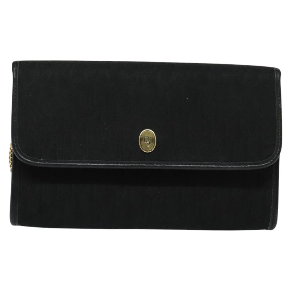 Dior DIOR Trotter Canvas Chain Shoulder Bag Black Gold Size ONE SIZE - 2 Thumbnail