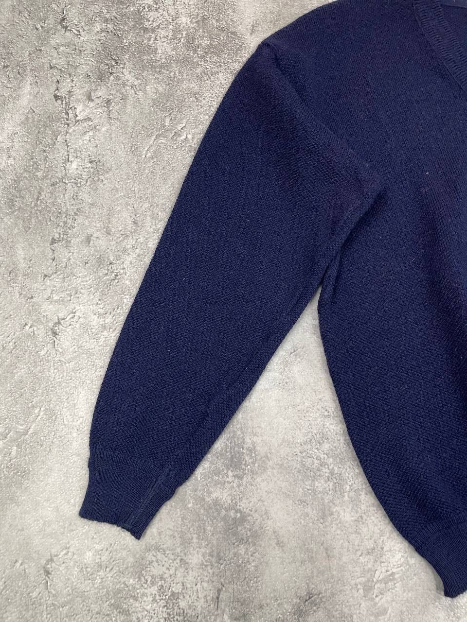 Lacoste Lacoste Men’s Vintage Sweater V Neck Navy Size Large Size US L / EU 52-54 / 3 - 2 Thumbnail