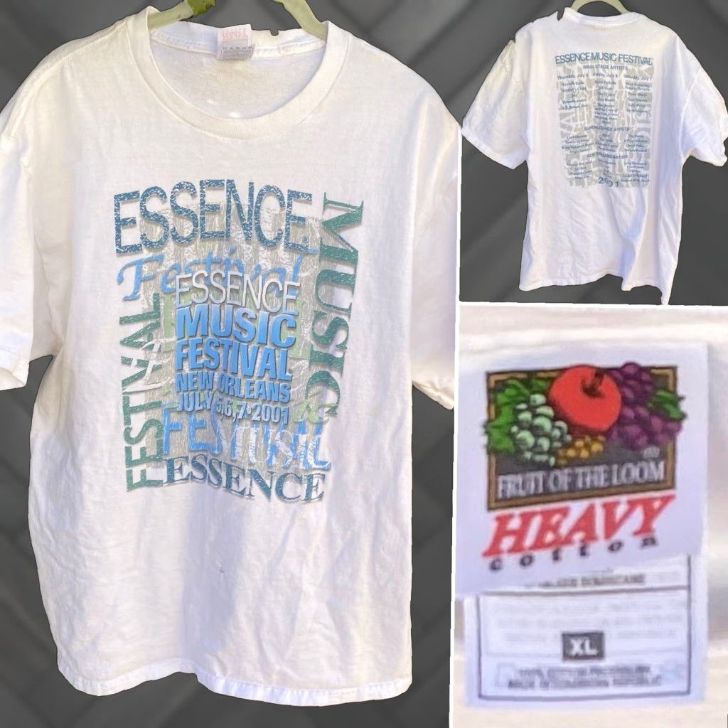 Fruit Of The Loom VINTAGE Essence Music Festival T-Shirt New Orleans Erykah Badu Destiny’s Child XS? XL Size US XL / EU 56 / 4 - 1 Thumbnail
