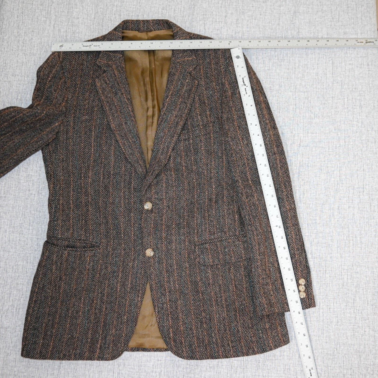 Harris Tweed Harris Tweed 44US Scottish Wool Sport Coat Haevy herringbone Size US L / EU 52-54 / 3 - 11 Thumbnail