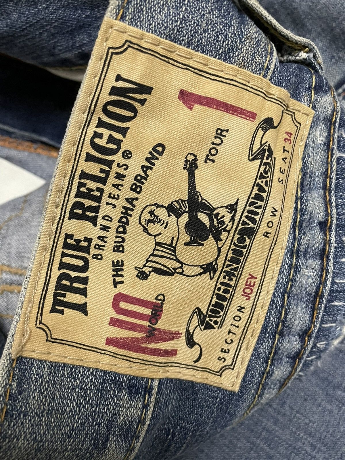 True Religion Vintage 90s Designer True Religion Distressed Flared Denim Size US 31 - 16 Thumbnail