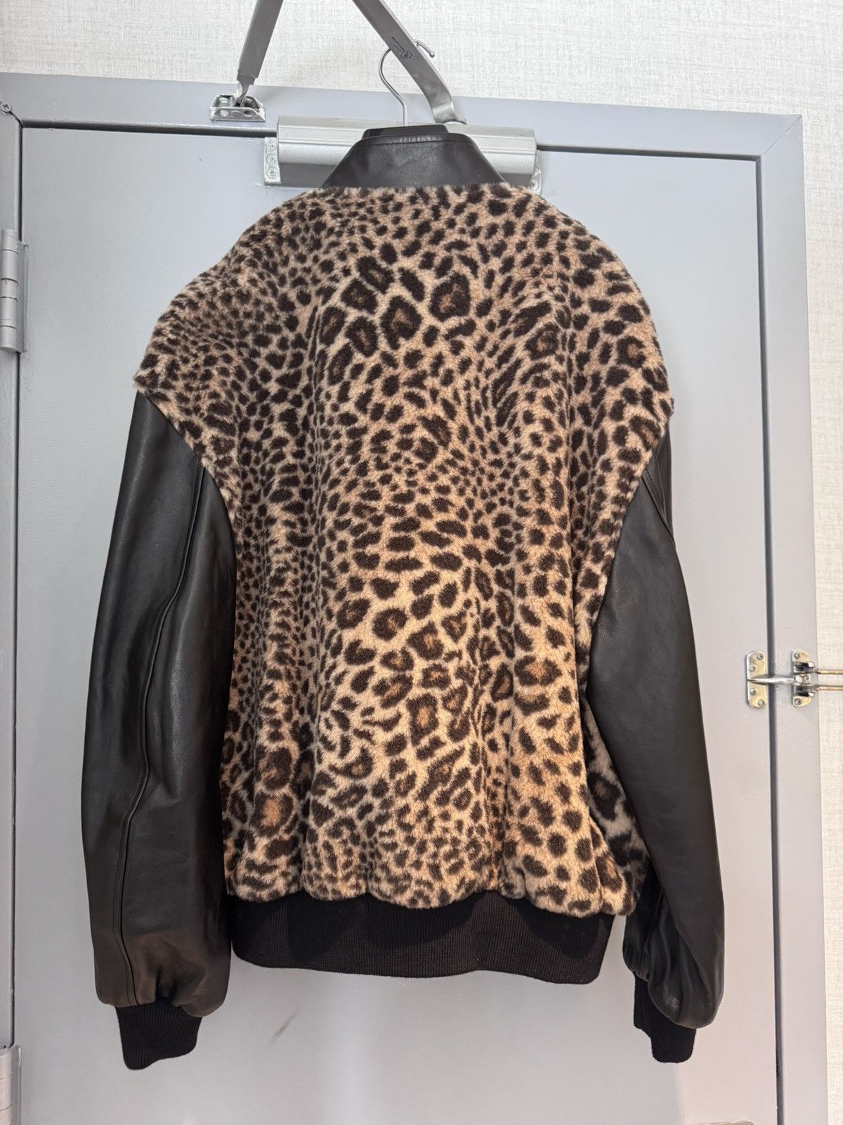 Celine Celine FW22 Leopard Teddy Varsity Moto Jacket Size US M / EU 48-50 / 2 - 4 Thumbnail
