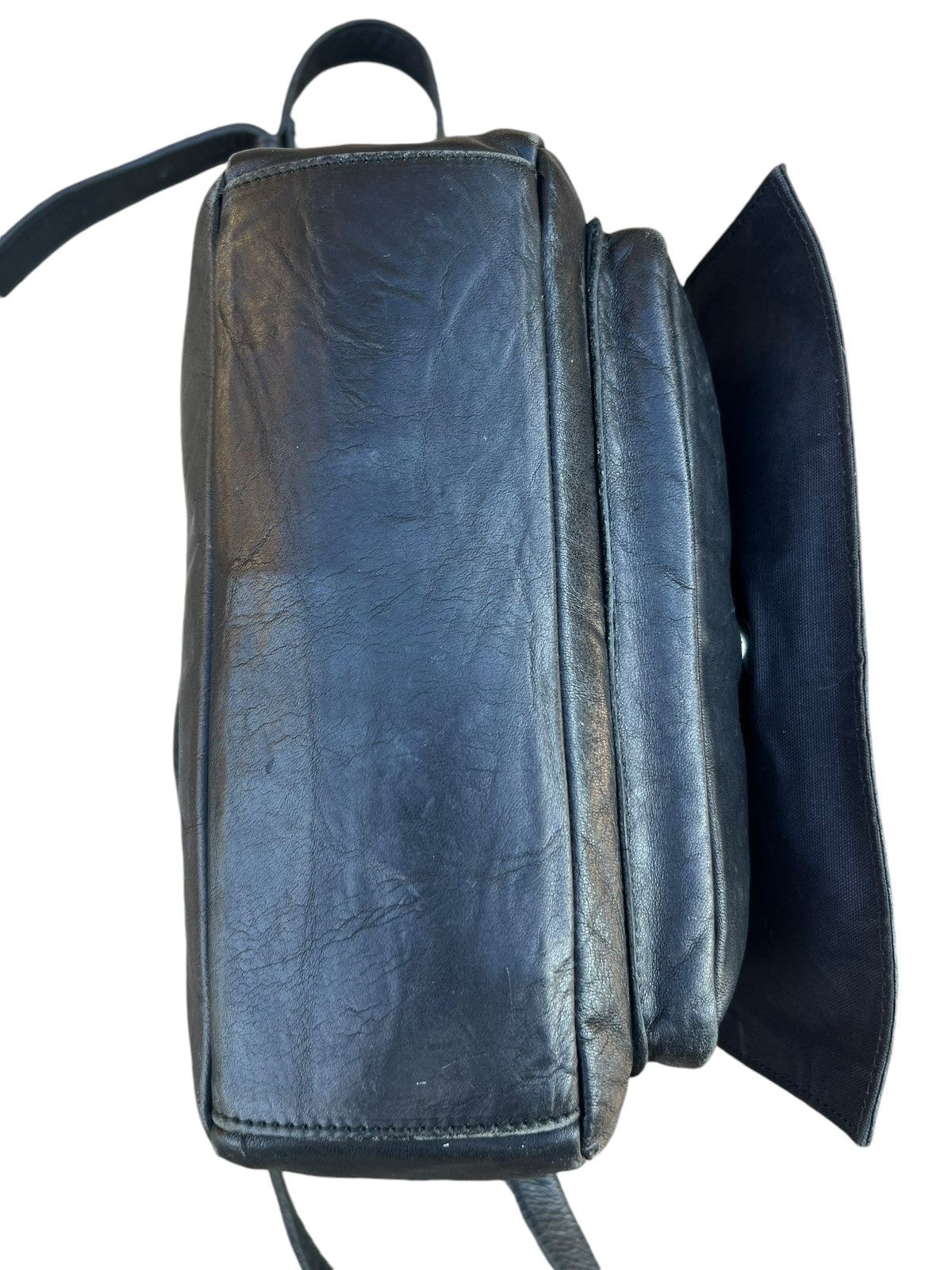 Japanese Brand × Leather Vintage pour deux ACCE. Japan Patina Leather Cargo Sling Bag Size ONE SIZE - 18 Thumbnail