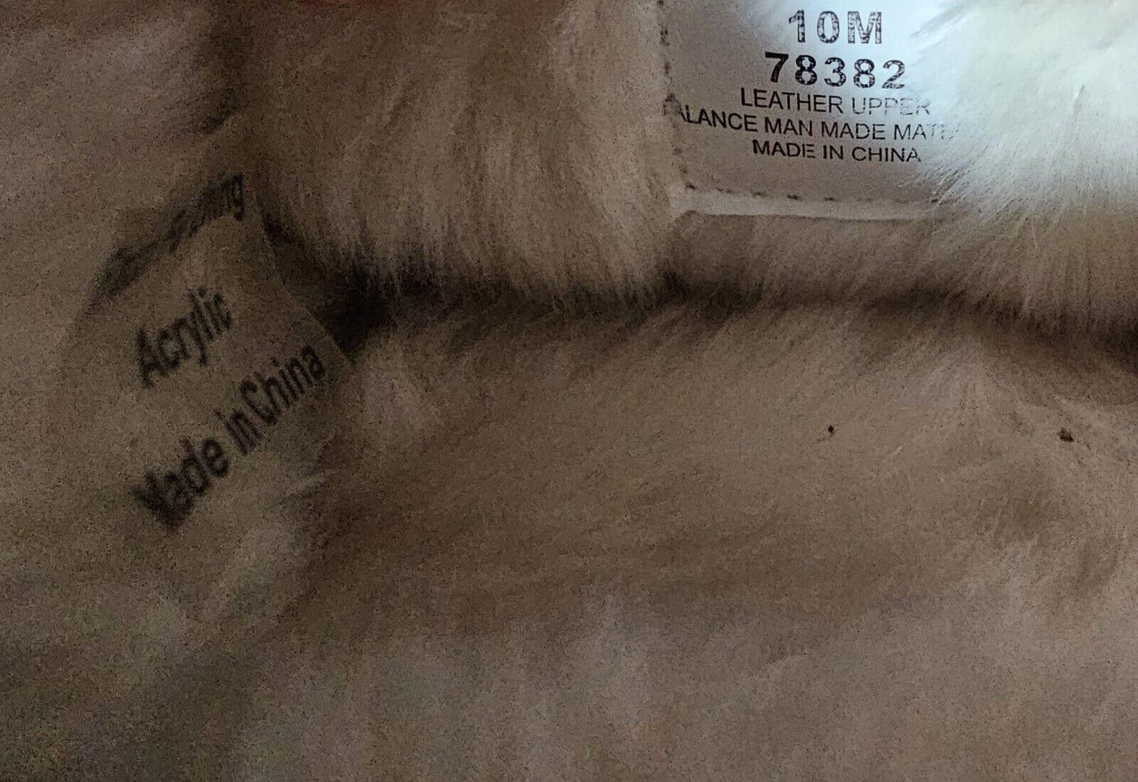 Designer Vermont Country Store 10M Leather Acrylic faux fur slippers Size US 10 / IT 40 - 6 Thumbnail