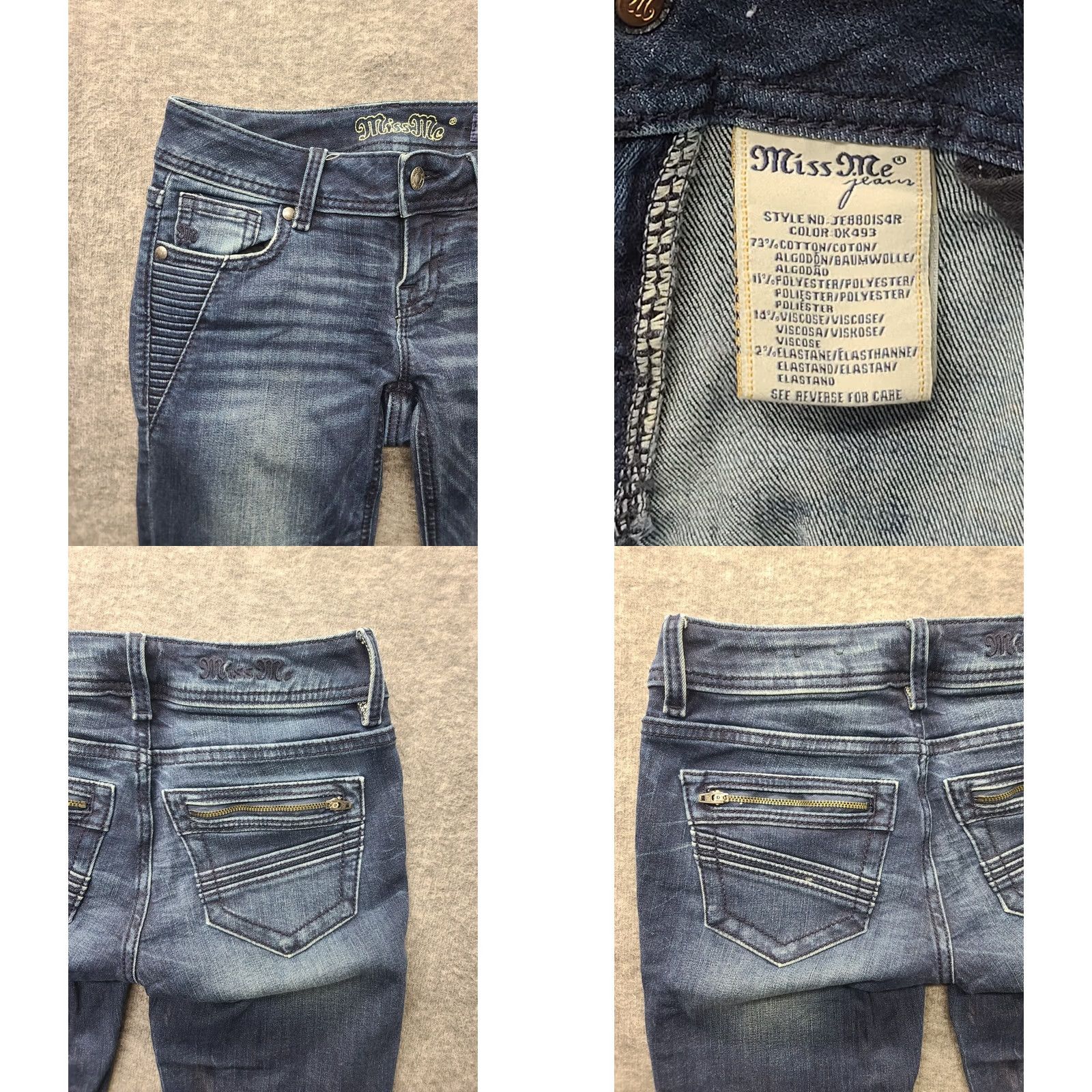 Miss Me Miss Me Jeans Womens 24x30 Skinny Rise Ankle Stretch Distressed Denim 5-Pocket Blue Cowboy Western Y2K Shirt? Size 42" / US 20 - 8 Thumbnail