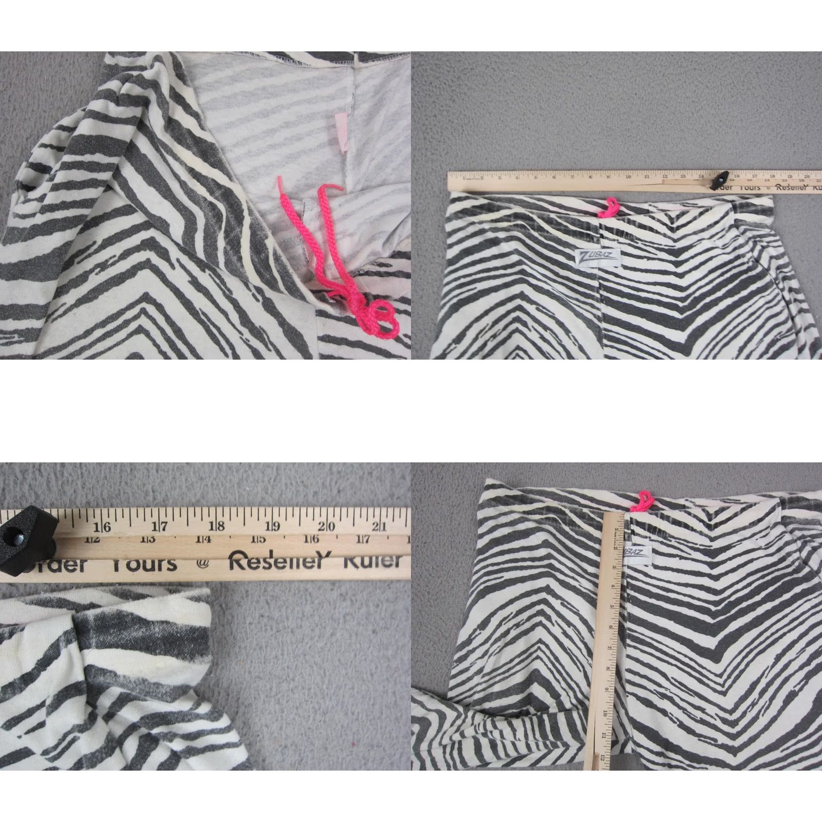 Vintage VINTAGE Zubaz Pants Mens M Black Zebra 90s Tapered Drawstring Animal Print Handmade: No Size US 31 - 8 Thumbnail