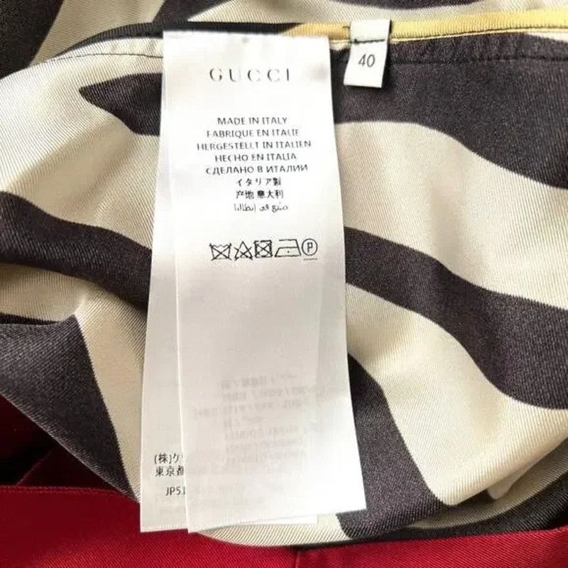 Gucci Gucci Red Striped 100% Silk Loungewear Dress, S/IT40 Size S / US 4 / IT 40 - 14 Thumbnail