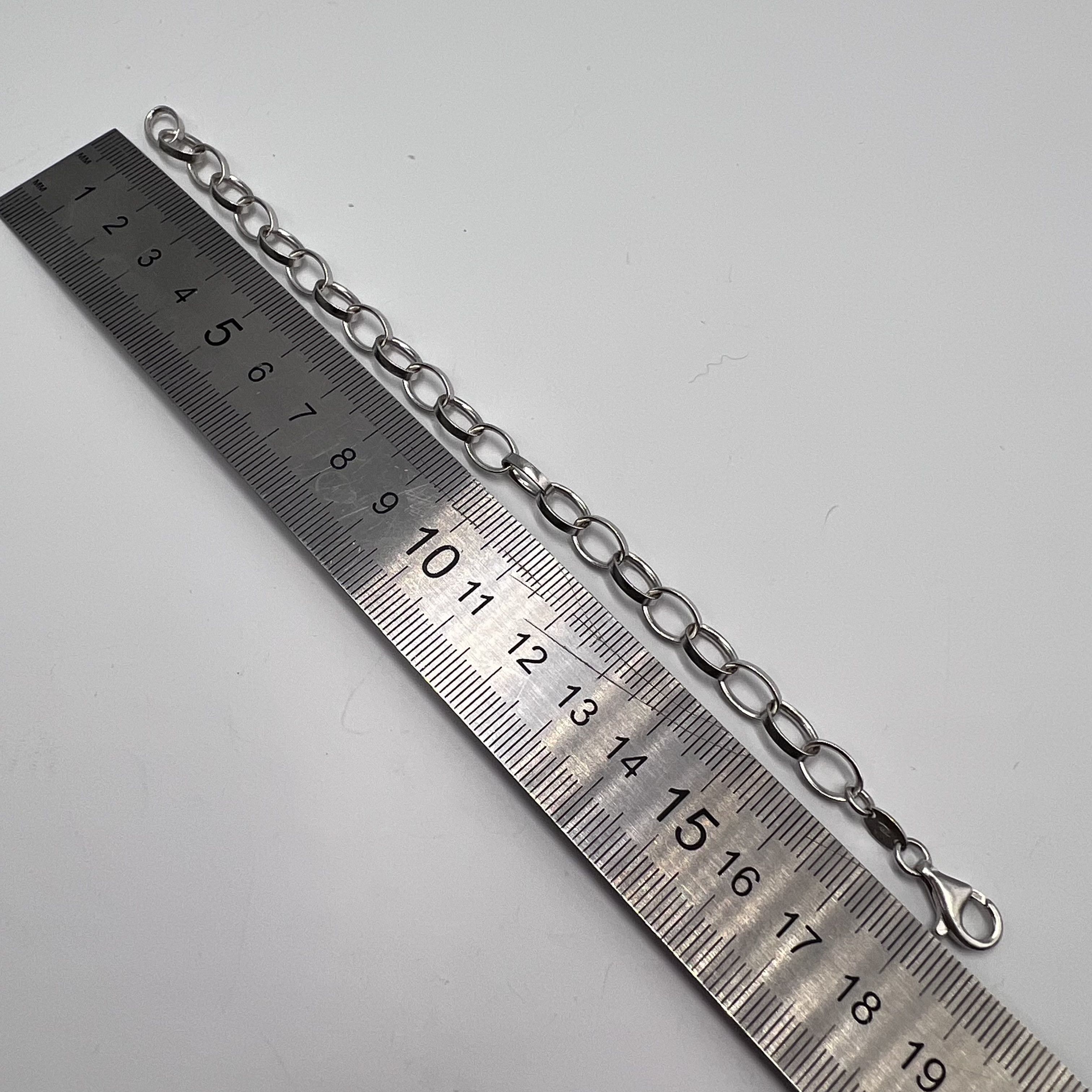 Sterling Silver Vintage Bracelet Chain Sterling Silver 925 Jewelry 8.40gr Size ONE SIZE - 8 Thumbnail