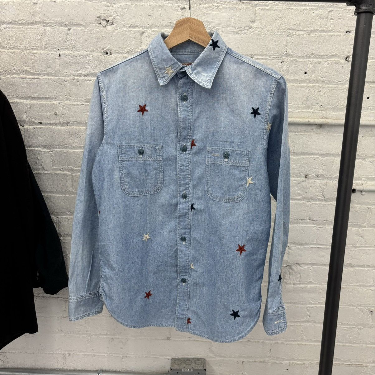 Kapital Embroidered Star Chambray Shirt Size US S / EU 44-46 / 1 - 1 Thumbnail