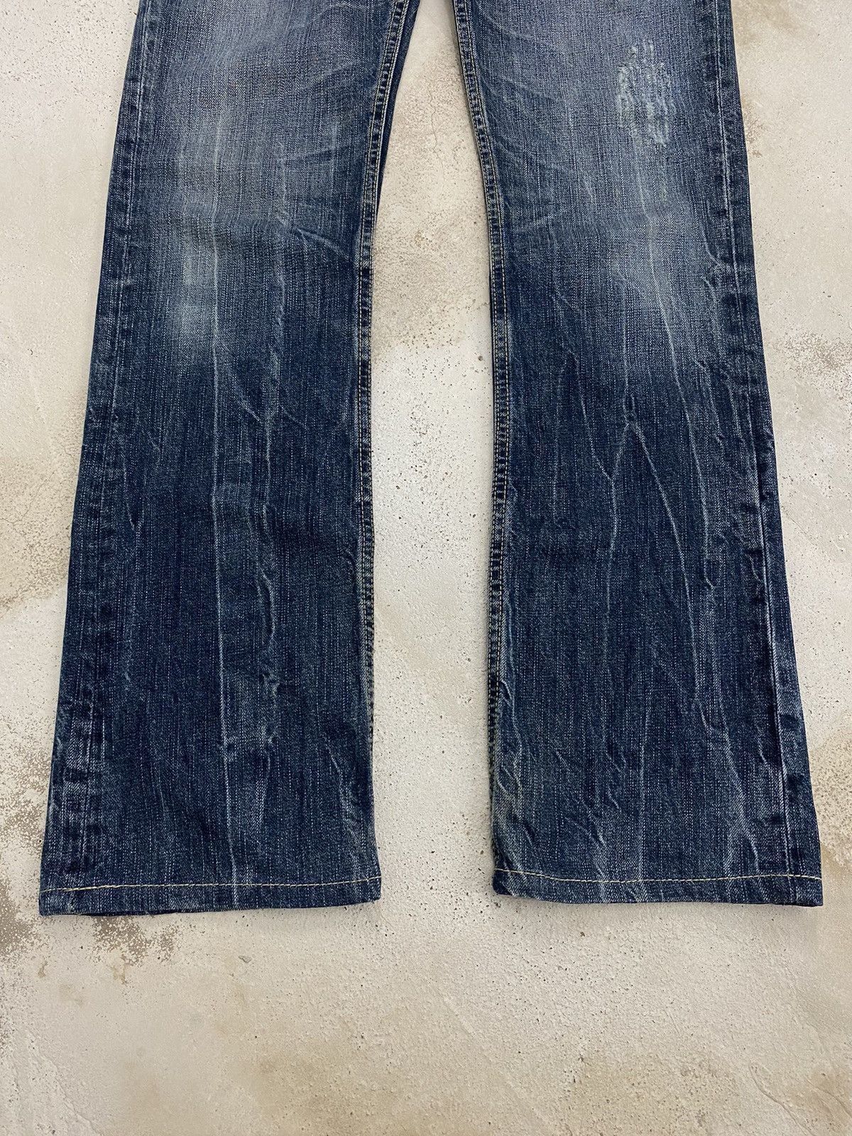 Japanese Brand Winger Japan Patch Embellishments Blue Way Distressed Jean Size US 31 - 3 Thumbnail