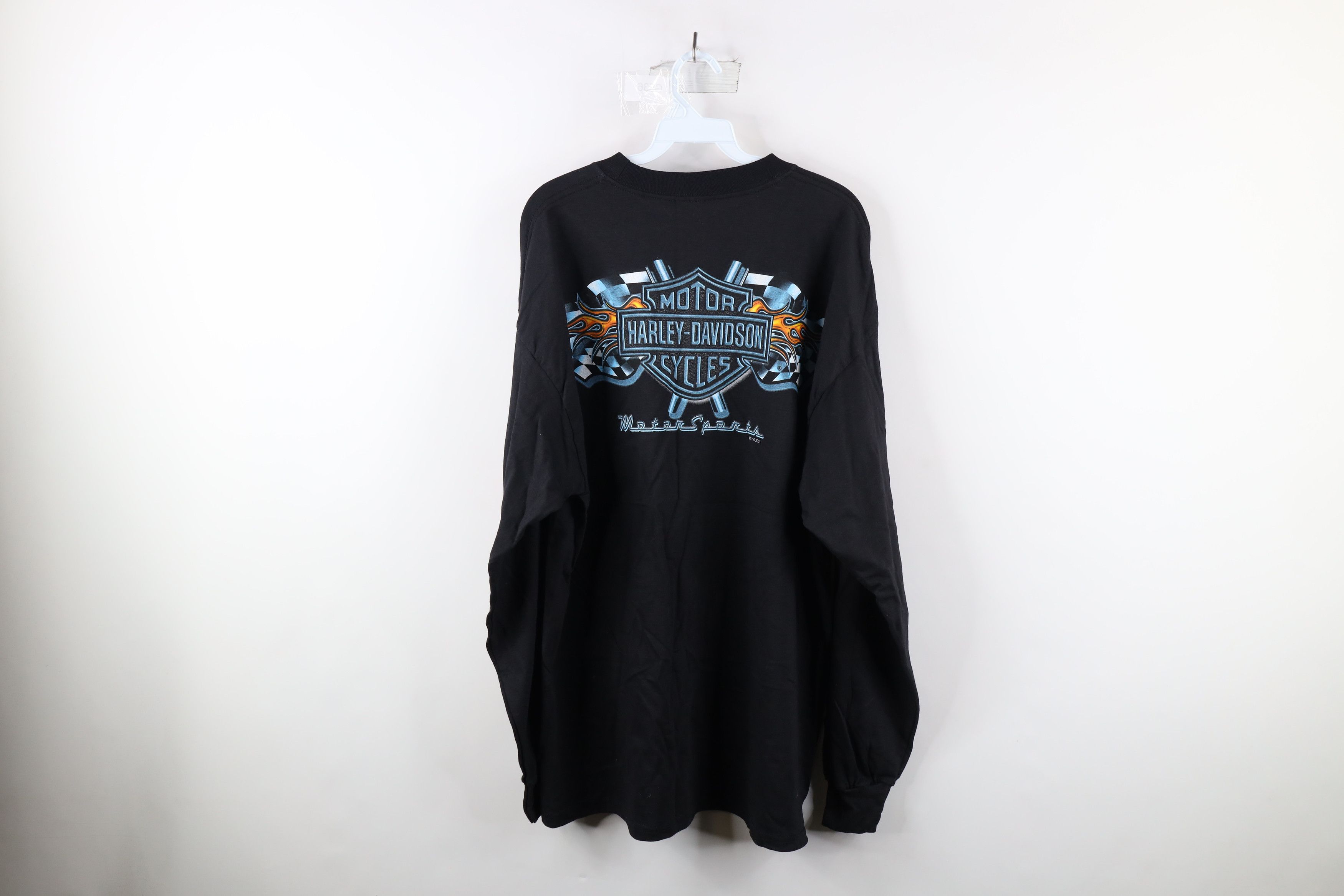 Harley Davidson × Vintage Vintage Y2K 2001 Harley Davidson Flames Long Sleeve T-Shirt Size US XL / EU 56 / 4 - 9 Thumbnail